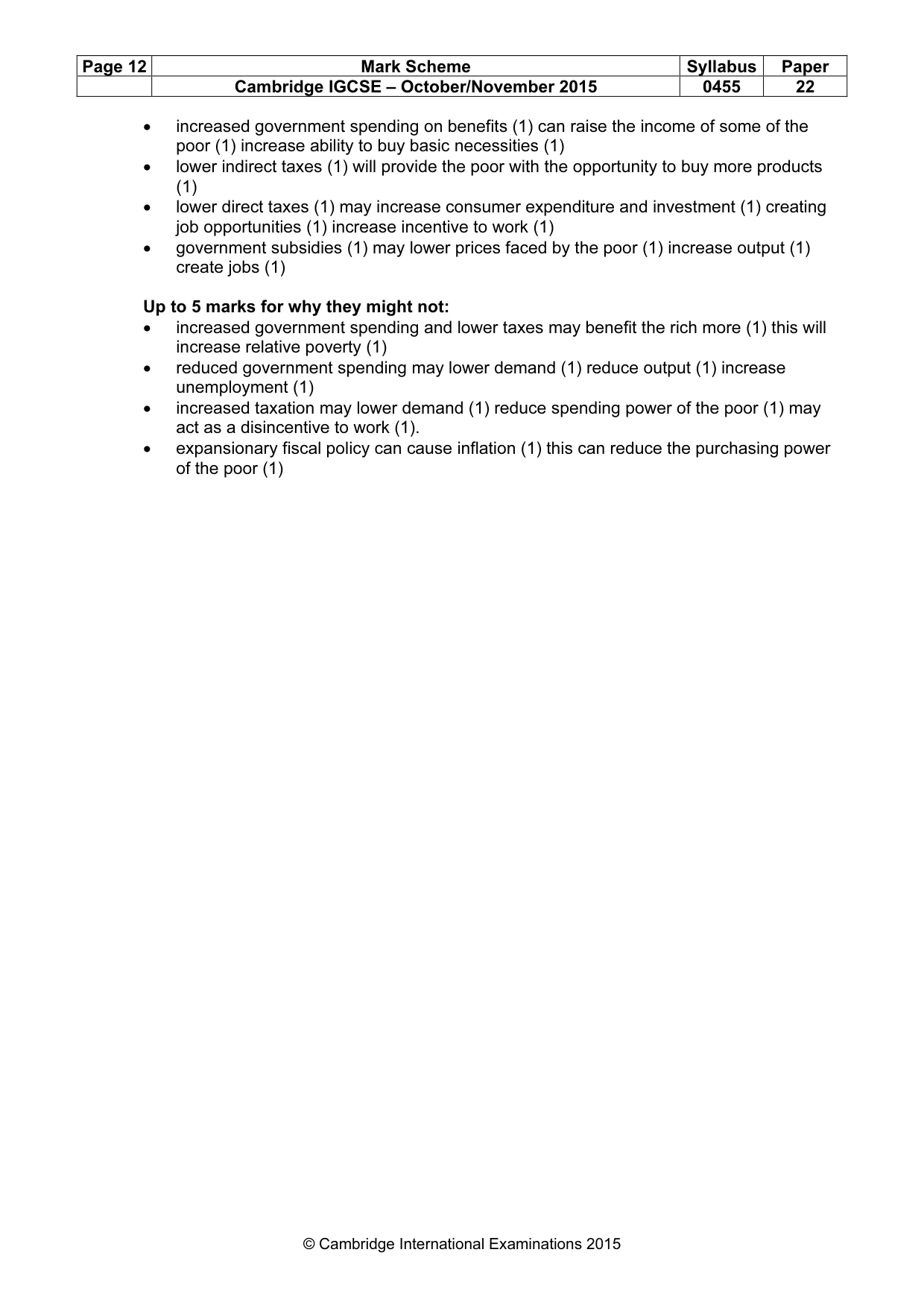 Mark scheme, page 12 of 12