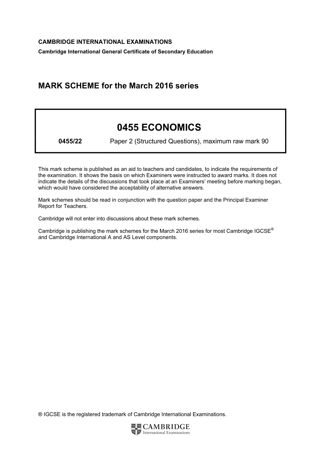 Mark scheme, page 1 of 10