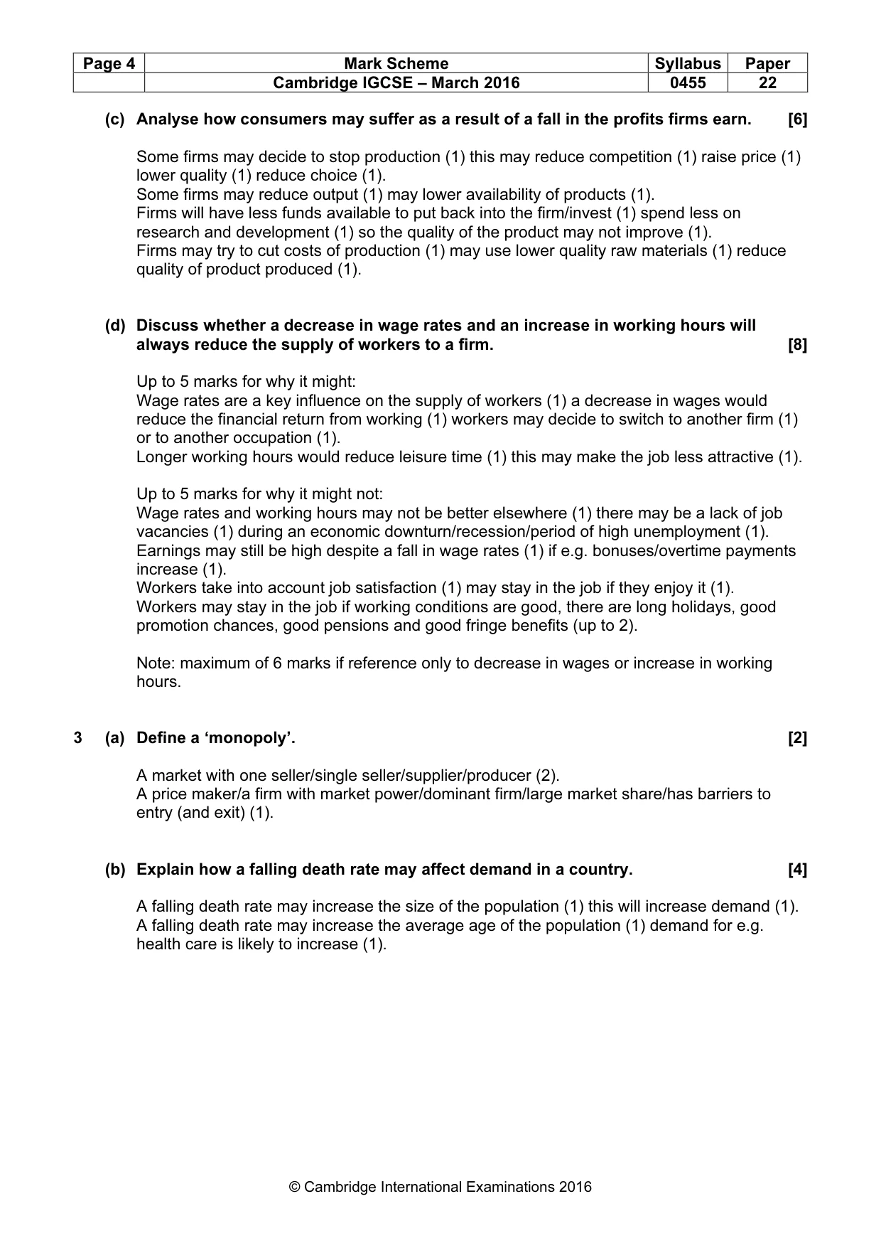 Mark scheme, page 4 of 10