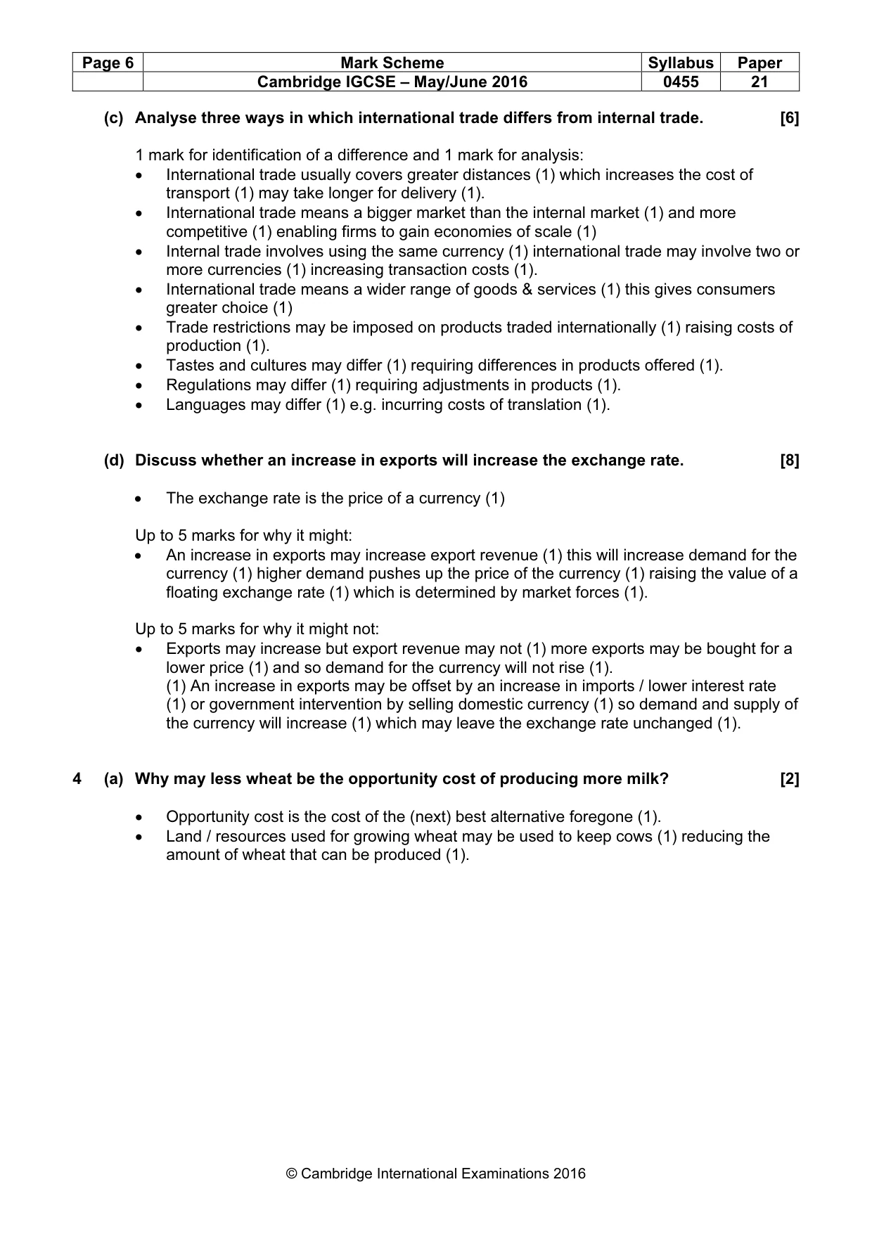 Mark scheme, page 6 of 12