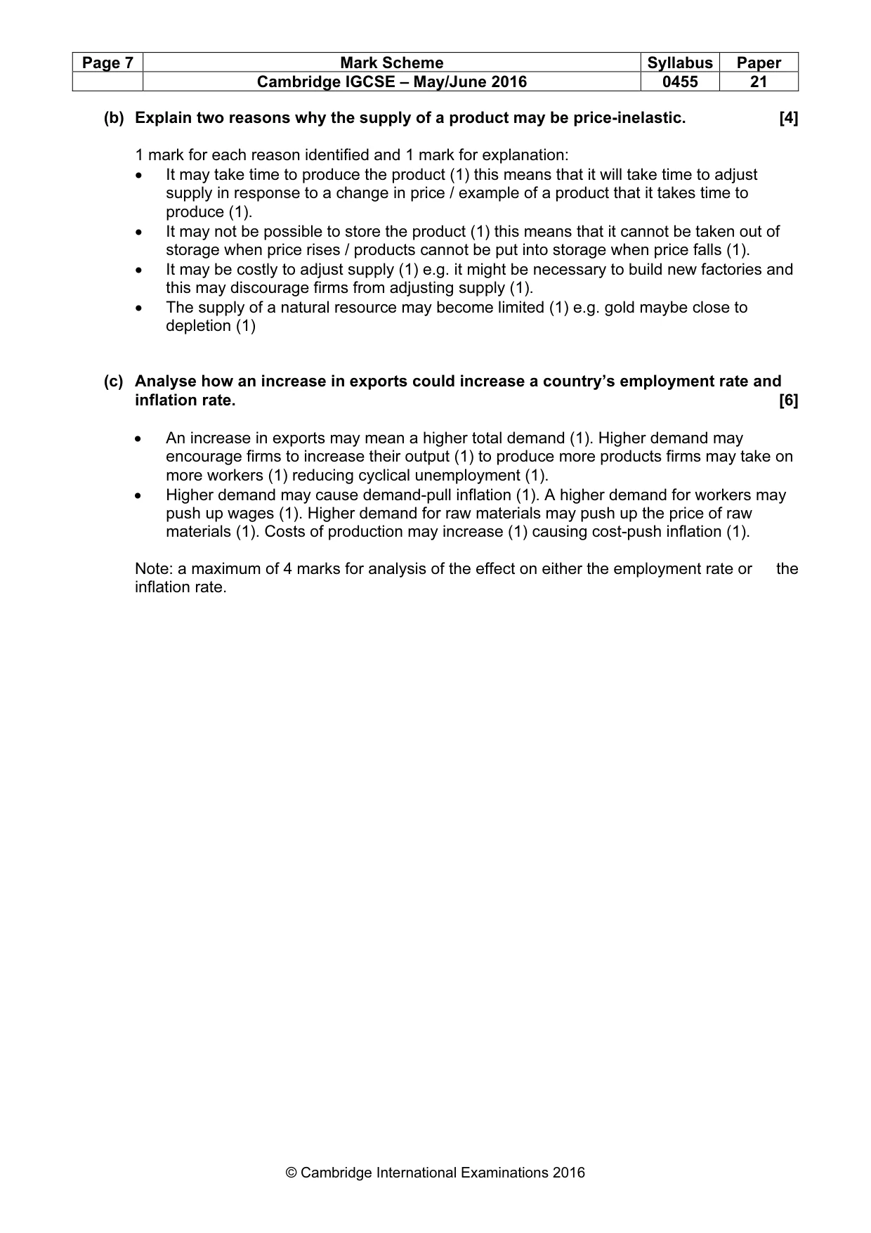 Mark scheme, page 7 of 12