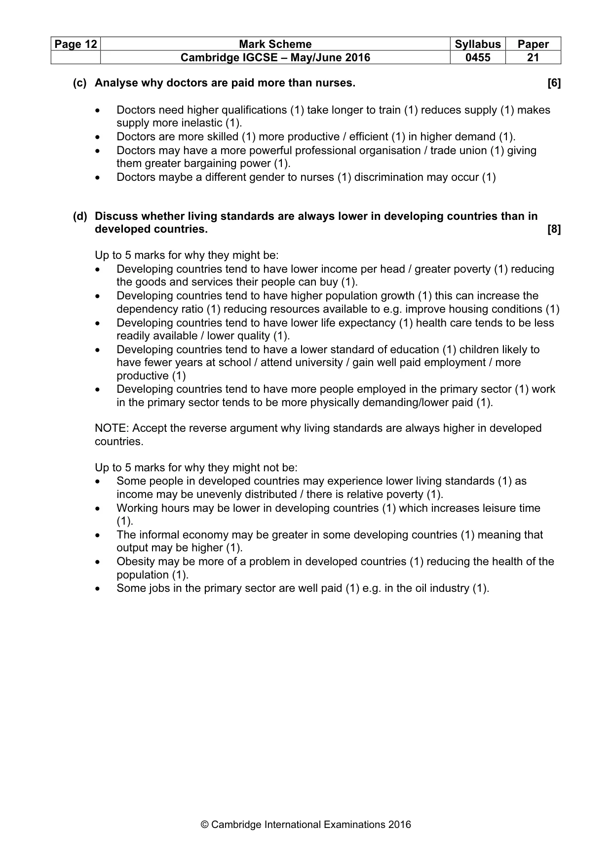 Mark scheme, page 12 of 12
