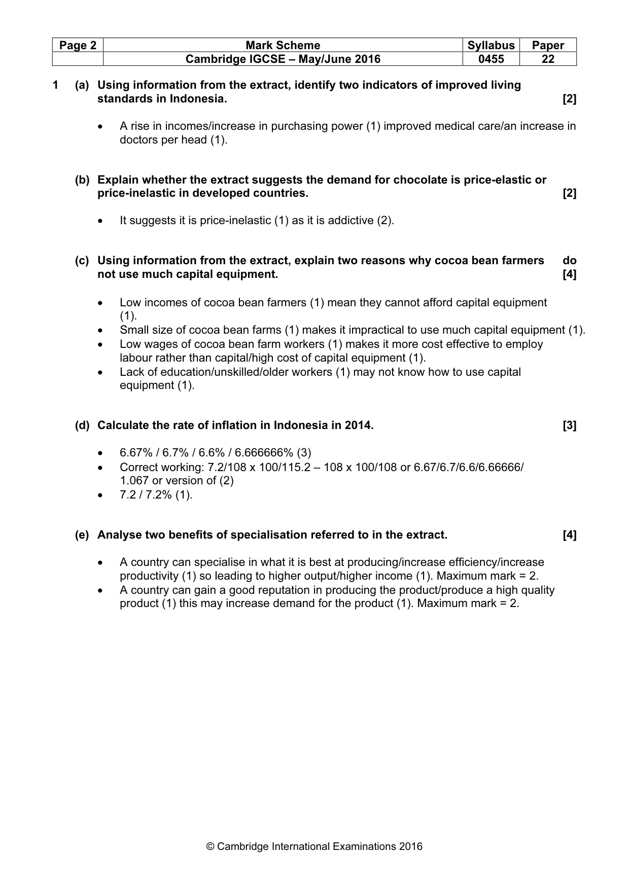 Mark scheme, page 2 of 11