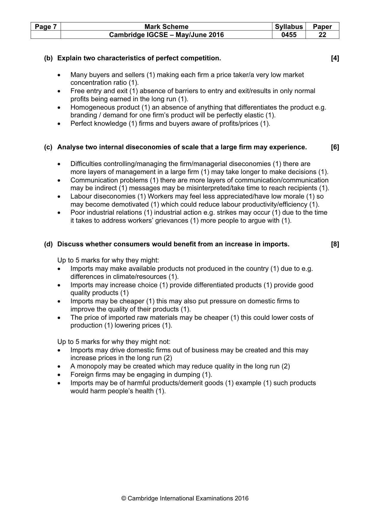 Mark scheme, page 7 of 11