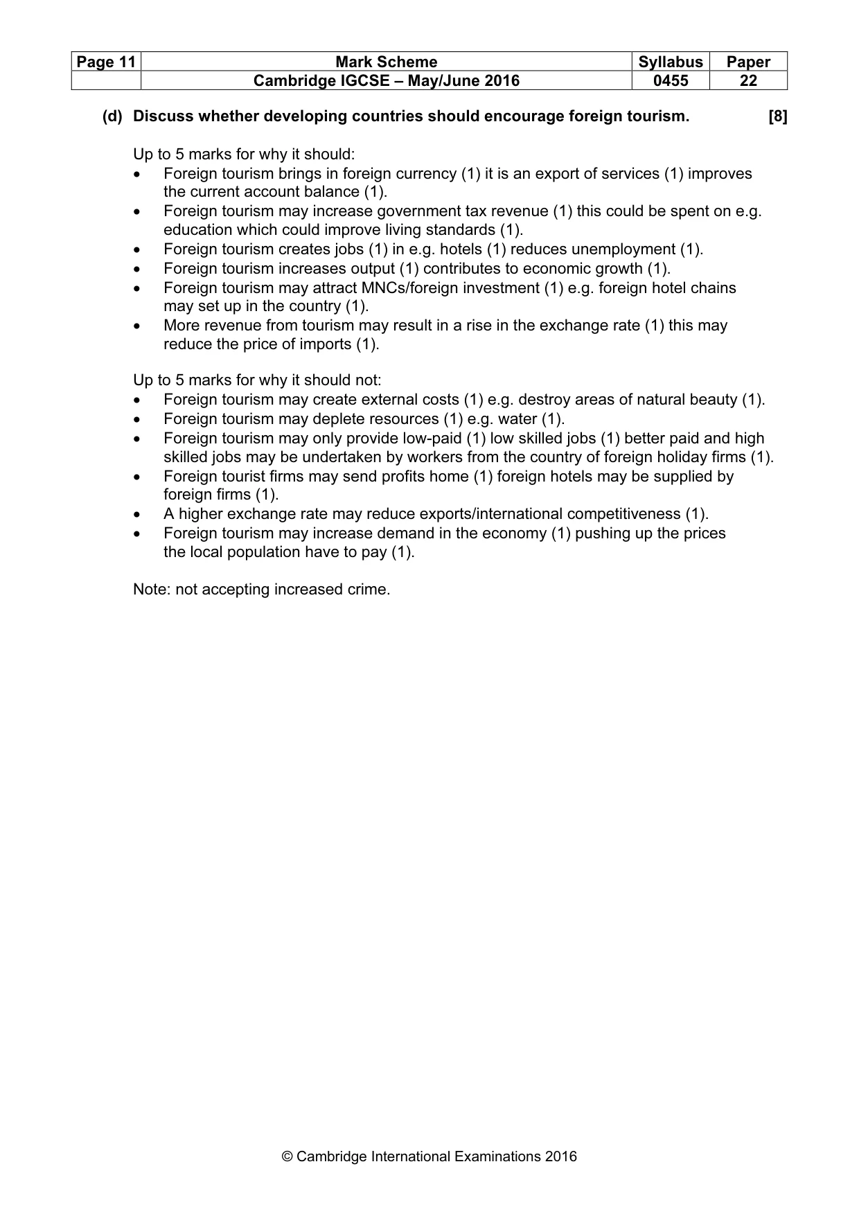 Mark scheme, page 11 of 11