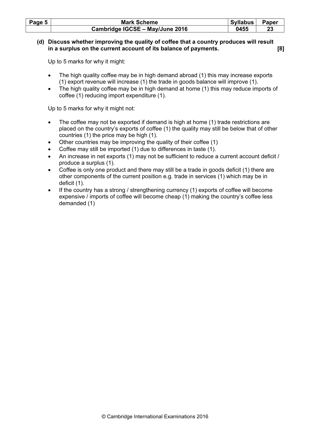 Mark scheme, page 5 of 14
