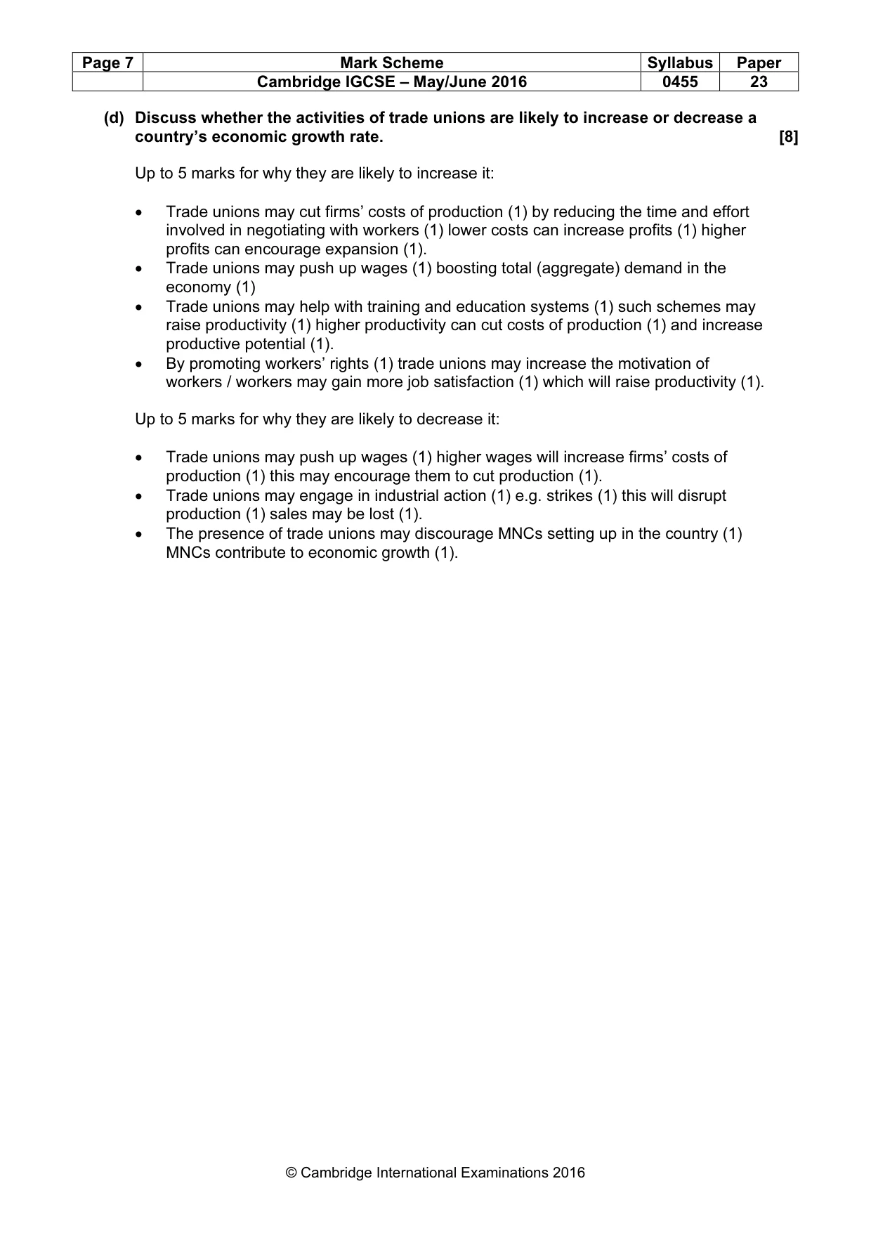 Mark scheme, page 7 of 14
