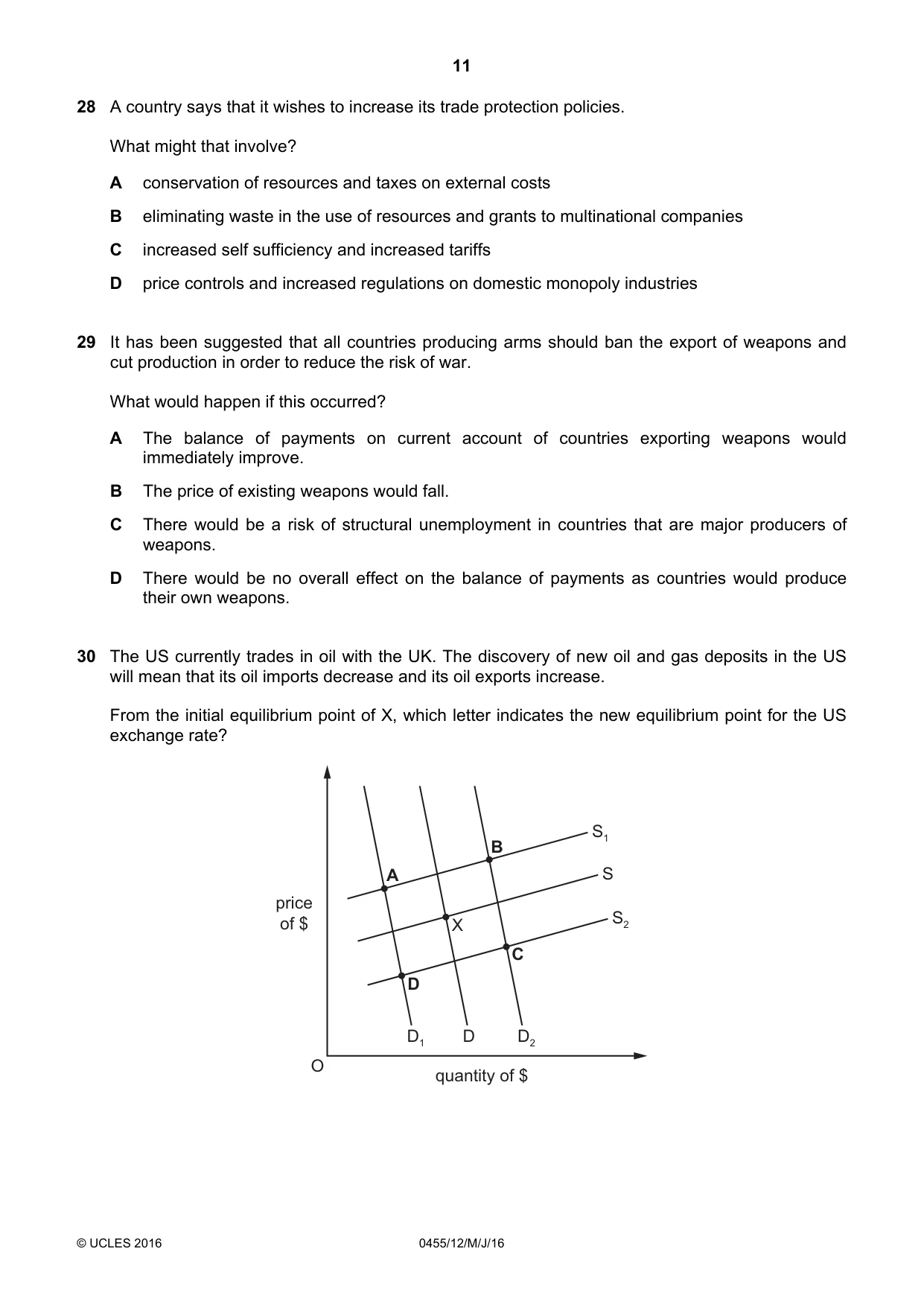 Cambridge IGCSE Economics 0455 2016 May/June Paper 1 · Variant 2 question paper, page 11 of 12