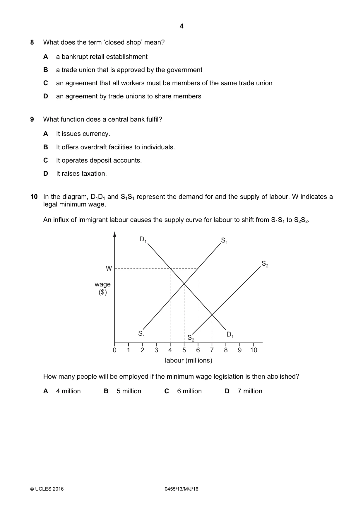 Cambridge IGCSE Economics 0455 2016 May/June Paper 1 · Variant 3 question paper, page 4 of 12