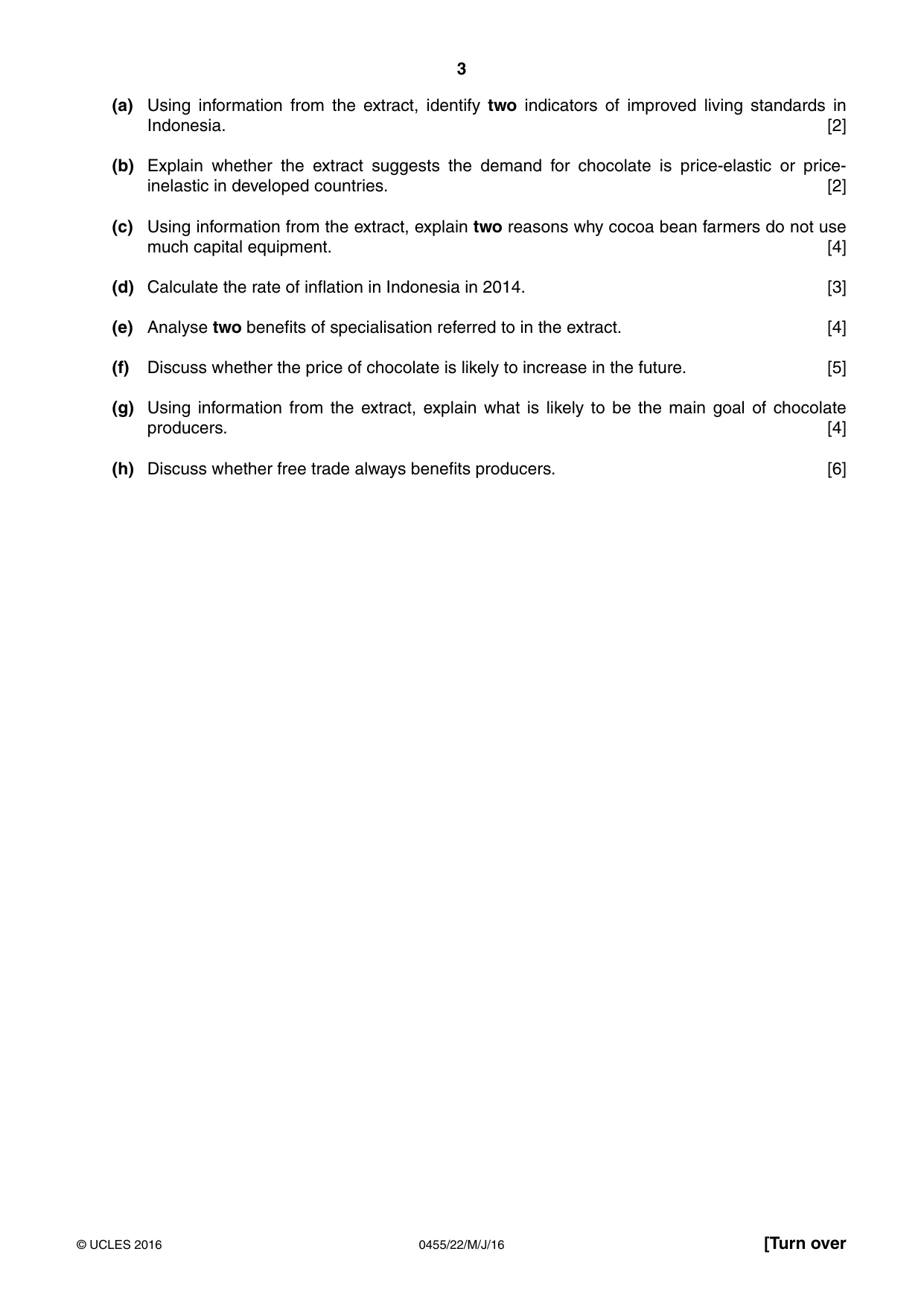 Cambridge IGCSE Economics 0455 2016 May/June Paper 2 · Variant 2 question paper, page 3 of 8