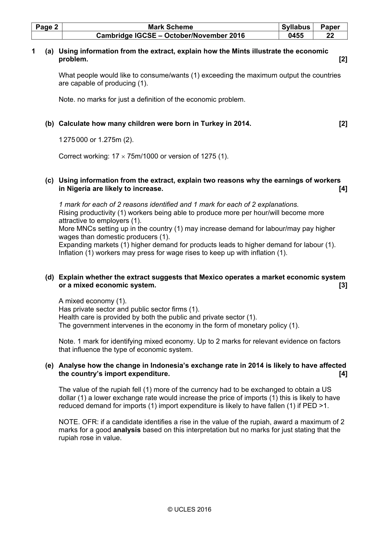 Mark scheme, page 2 of 10