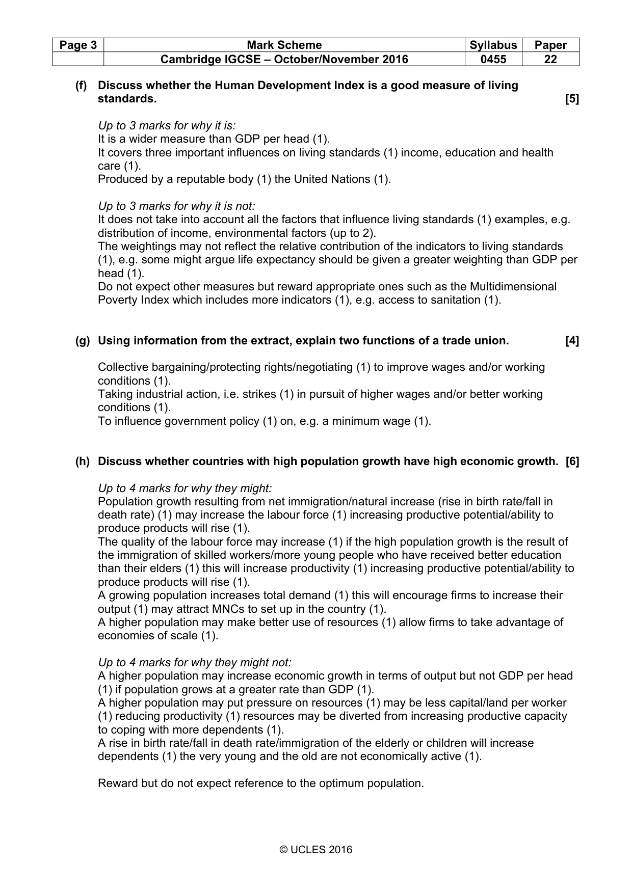 Mark scheme, page 3 of 10