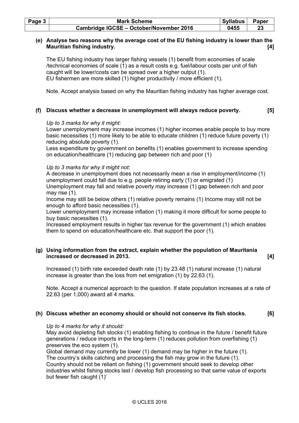 Mark scheme, page 3 of 10
