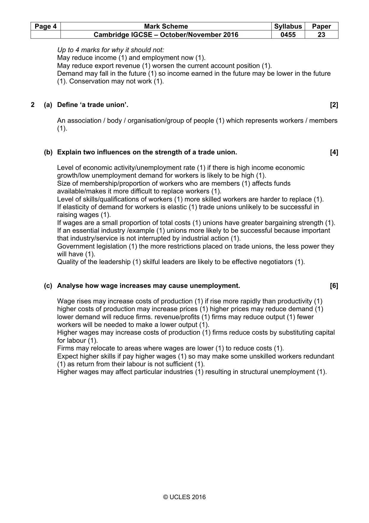 Mark scheme, page 4 of 10