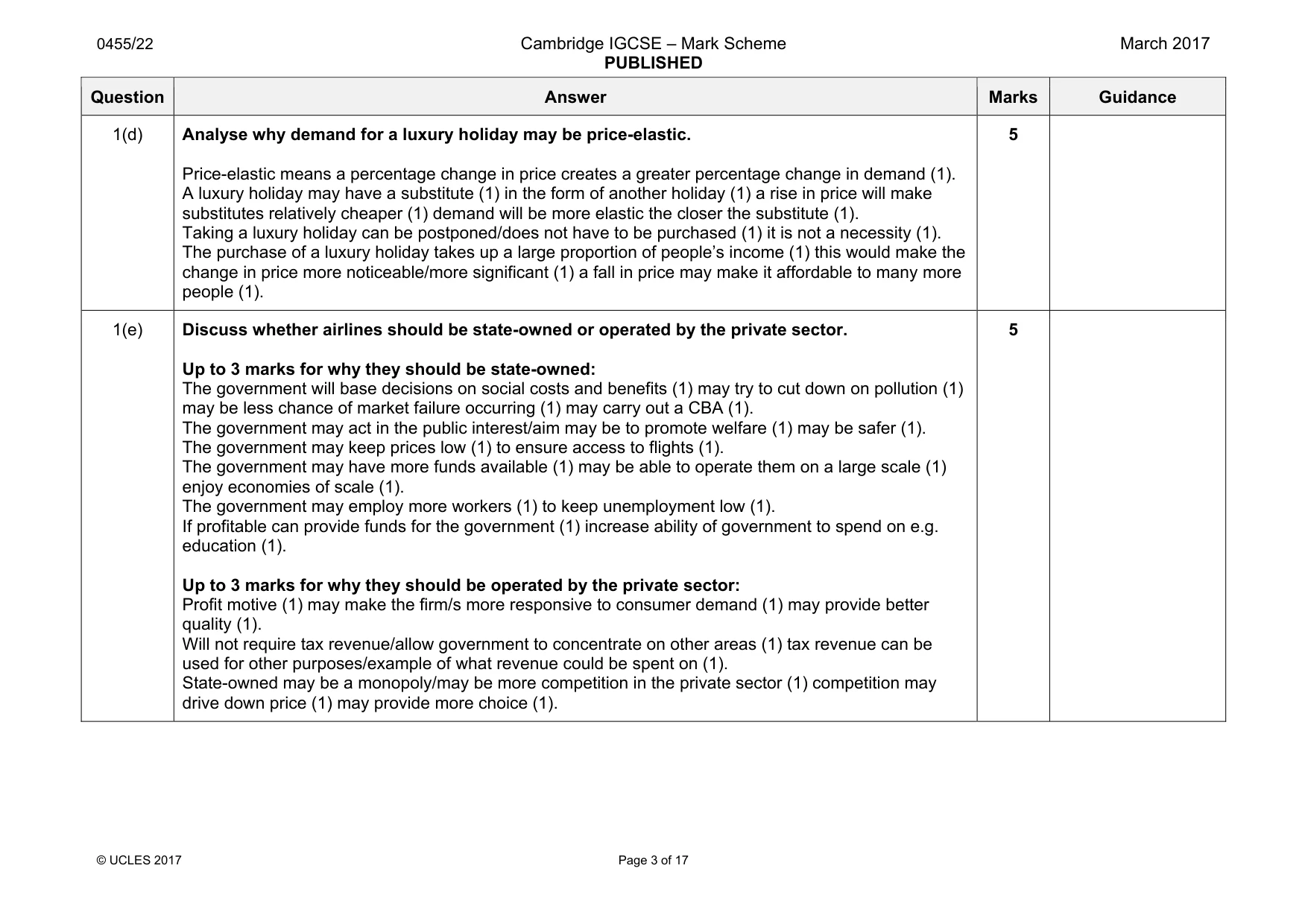 Mark scheme, page 3 of 17