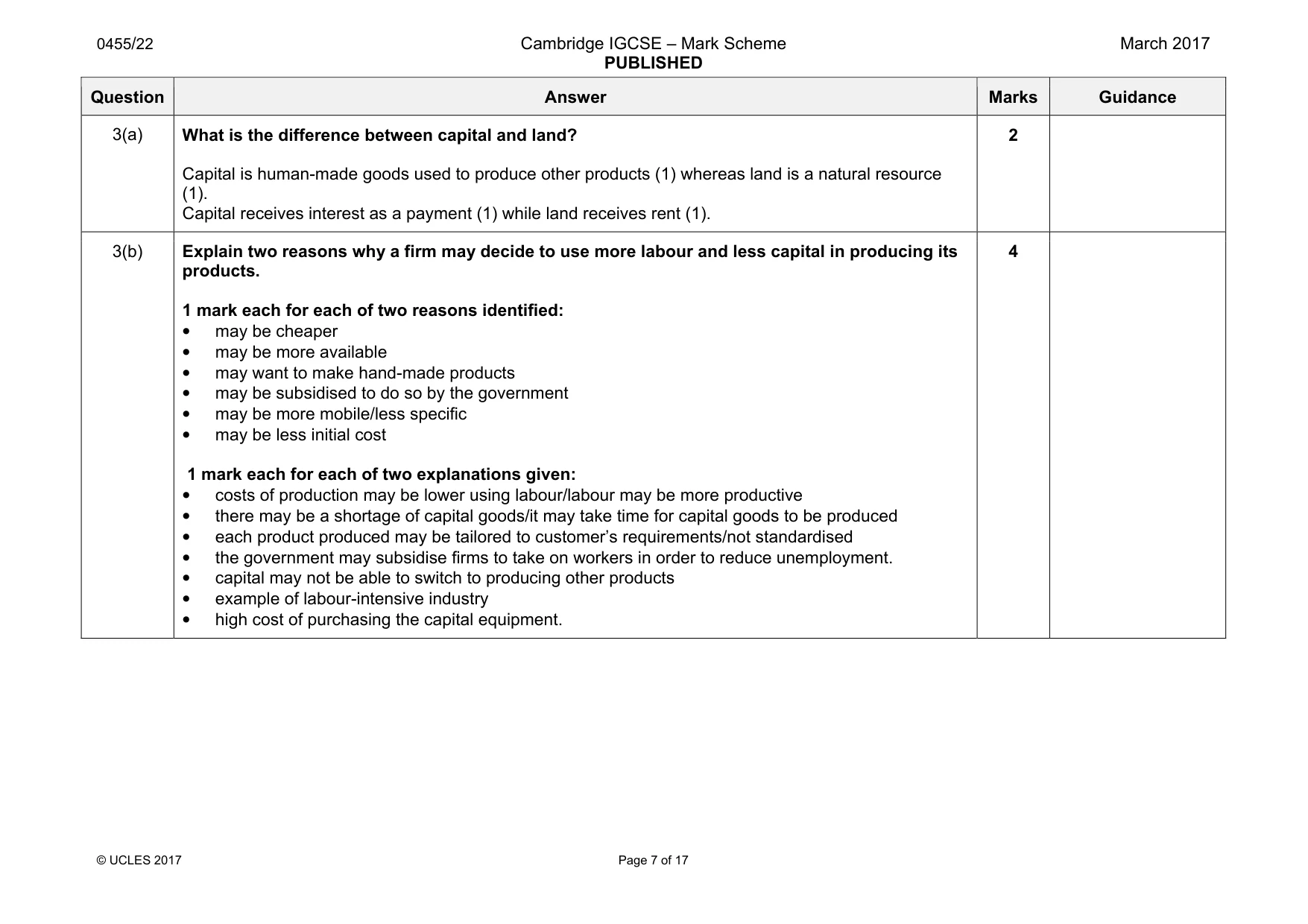 Mark scheme, page 7 of 17