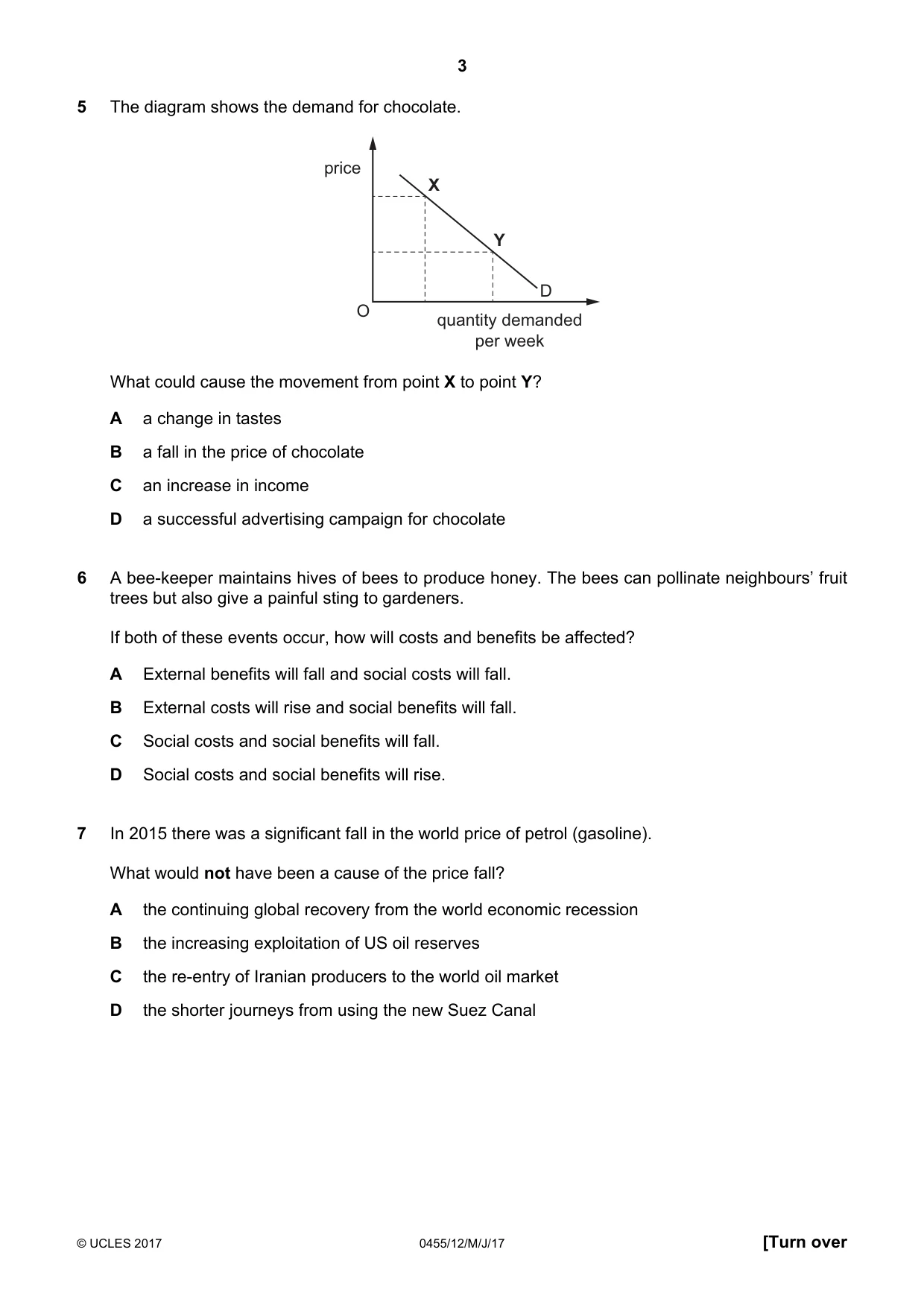 Cambridge IGCSE Economics 0455 2017 May/June Paper 1 · Variant 2 question paper, page 3 of 12