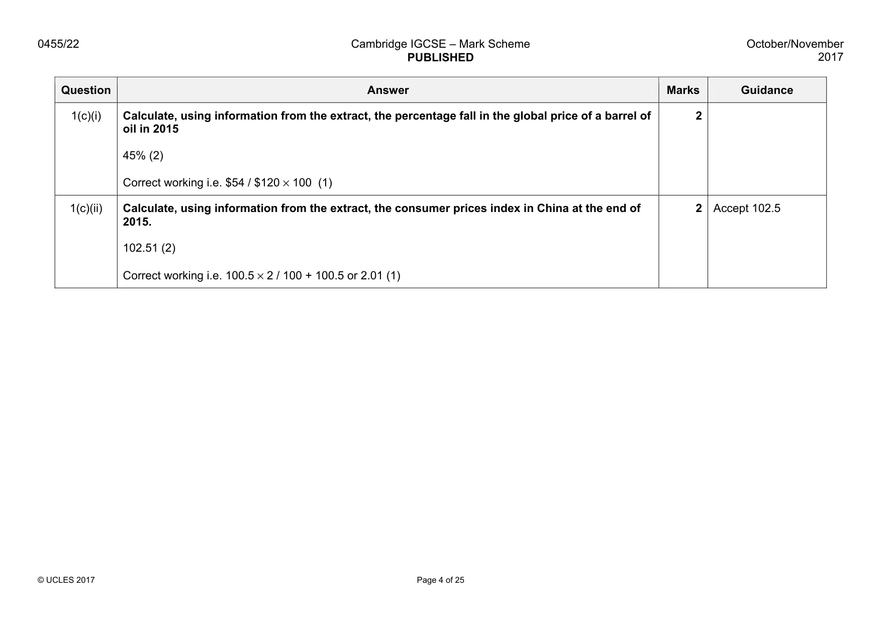 Mark scheme, page 4 of 25