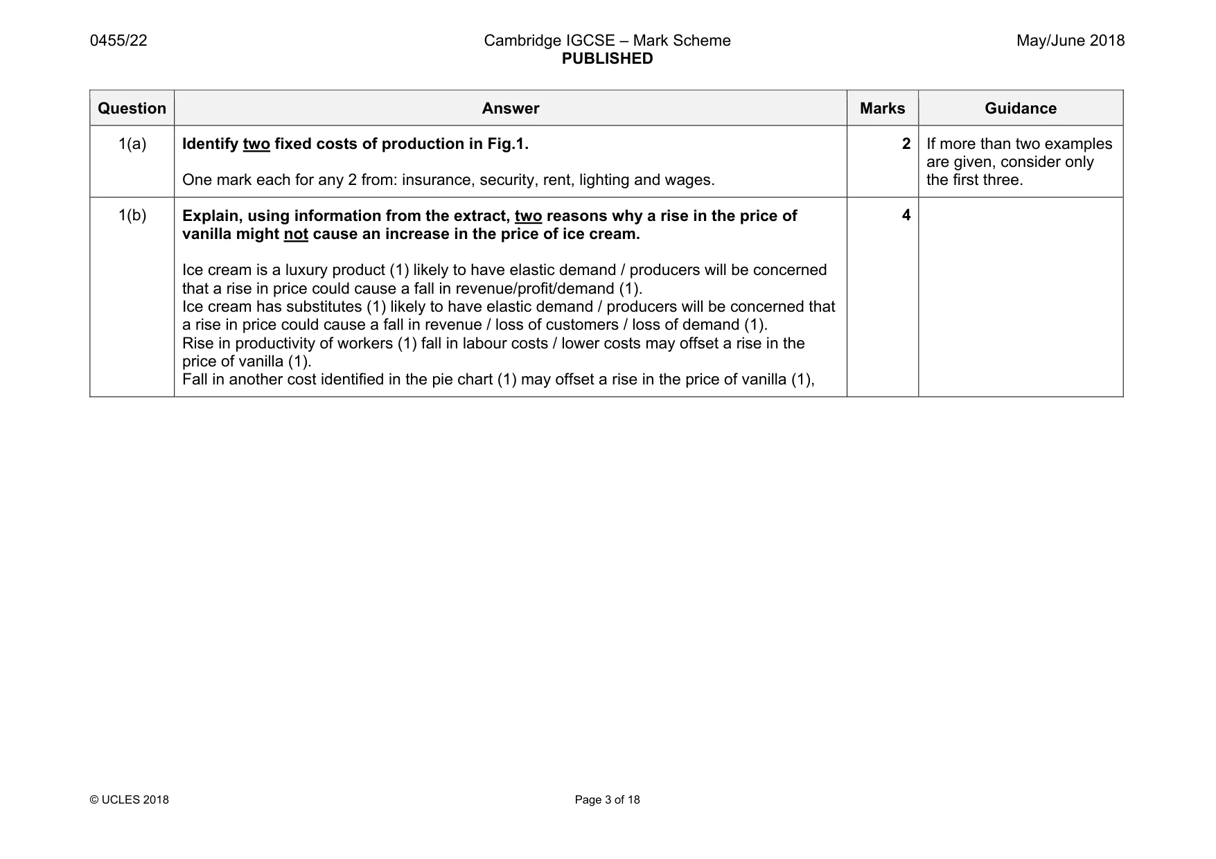 Mark scheme, page 3 of 18