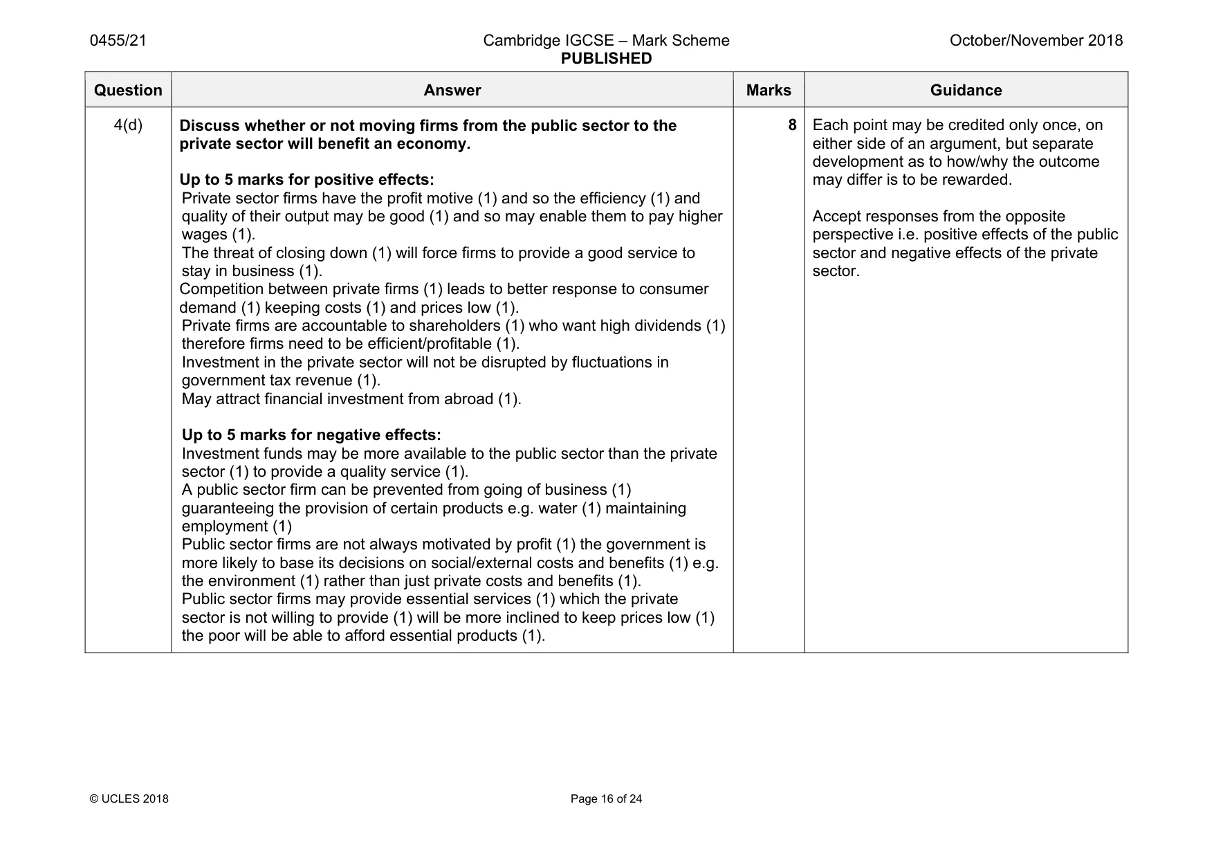 Mark scheme, page 16 of 24