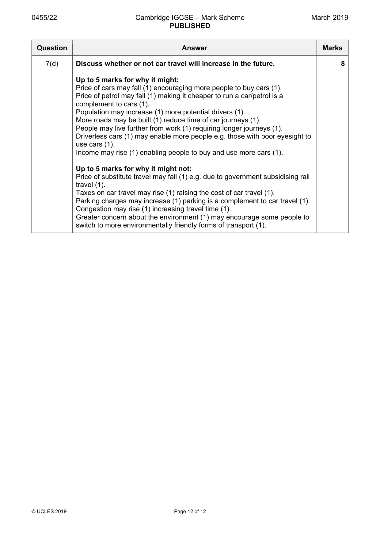 Mark scheme, page 12 of 12