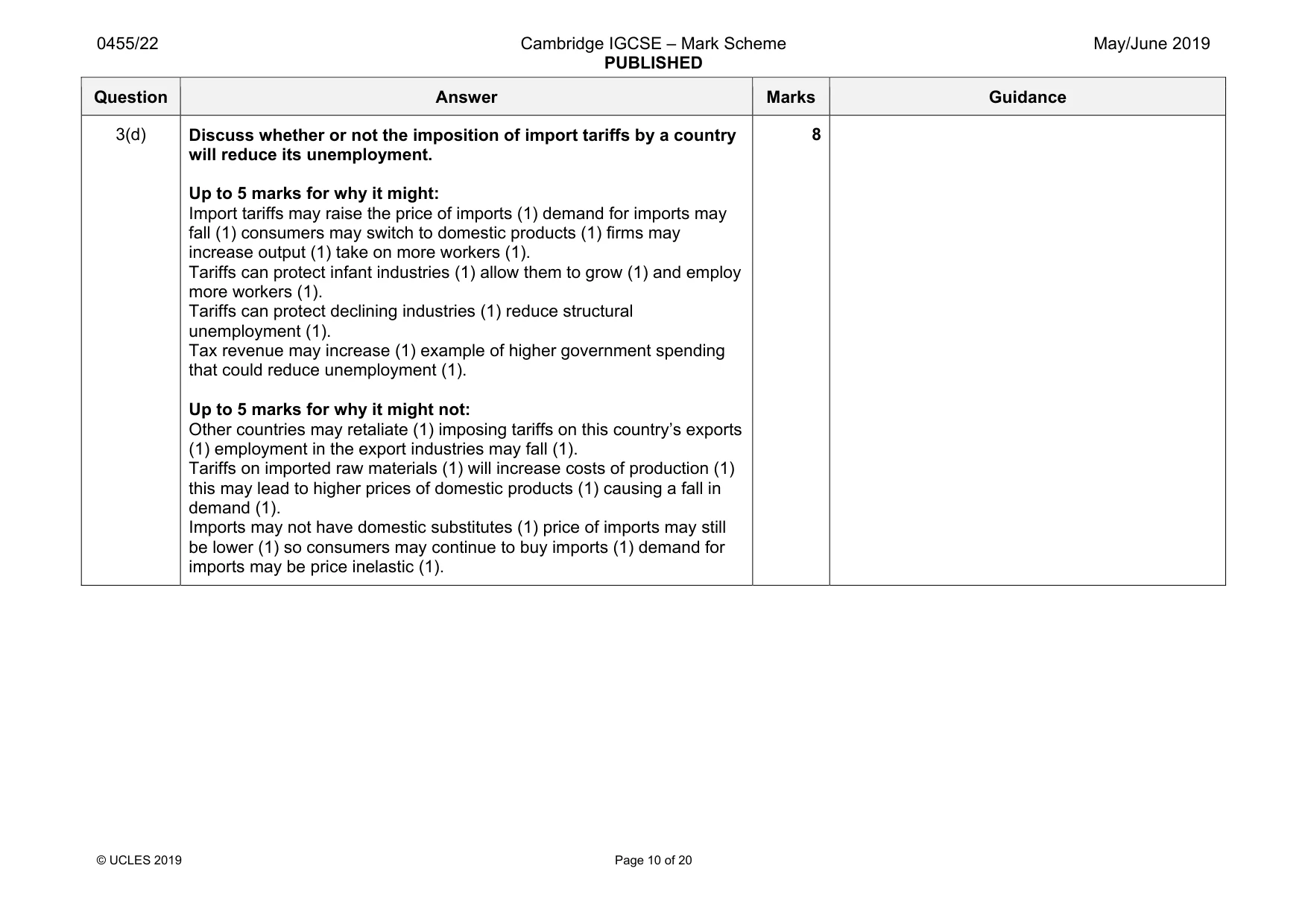 Mark scheme, page 10 of 20