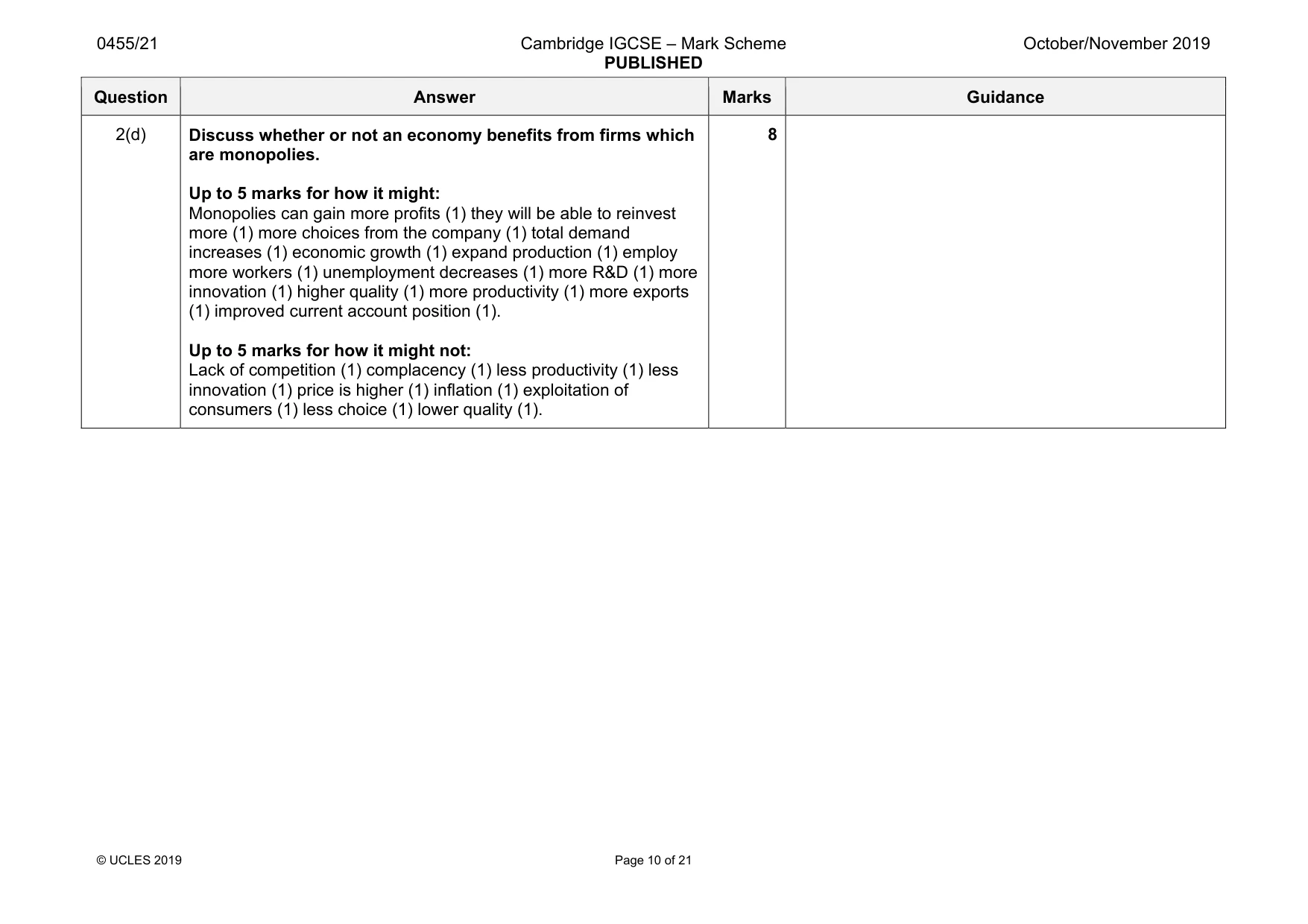 Mark scheme, page 10 of 21