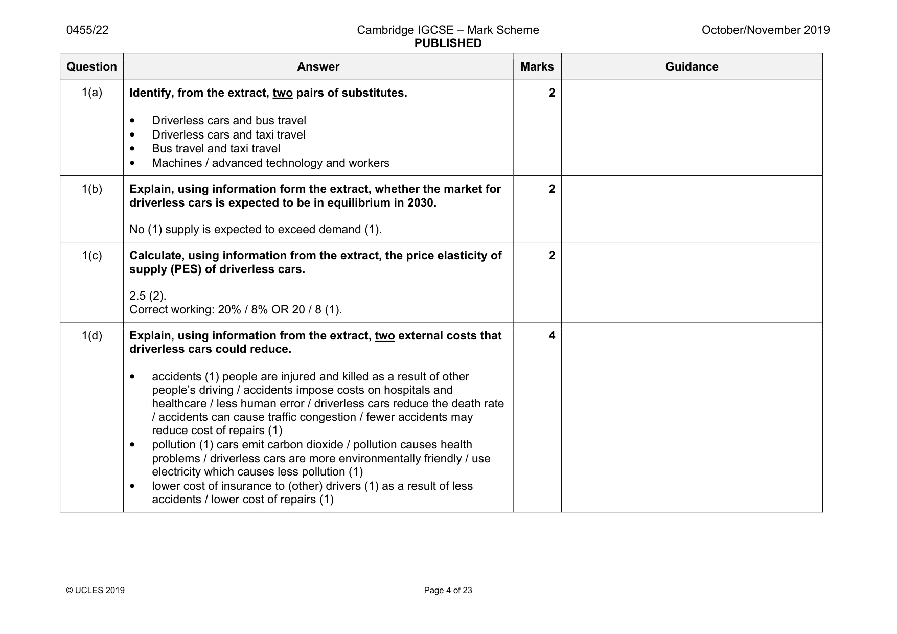 Mark scheme, page 4 of 23
