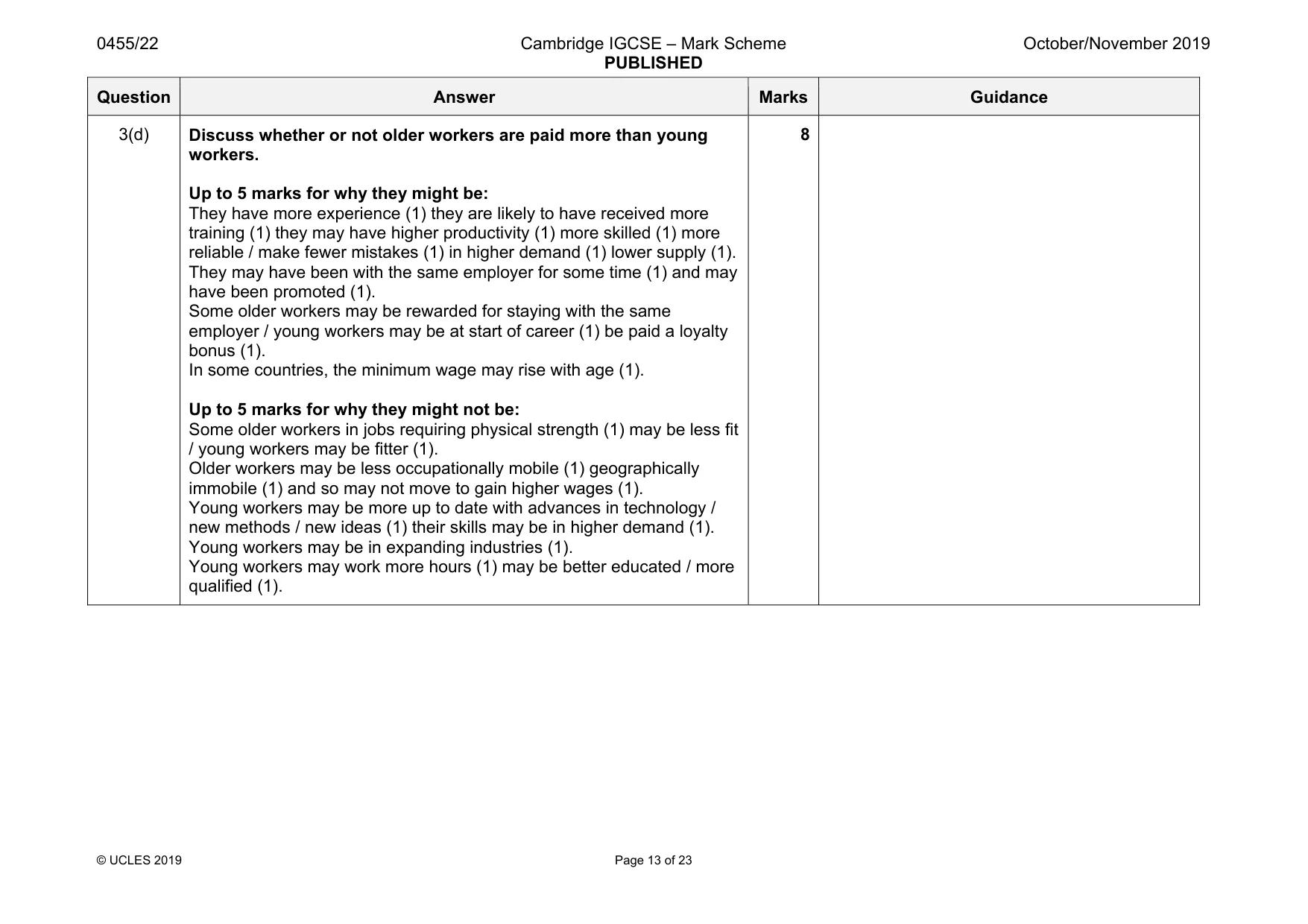Mark scheme, page 13 of 23