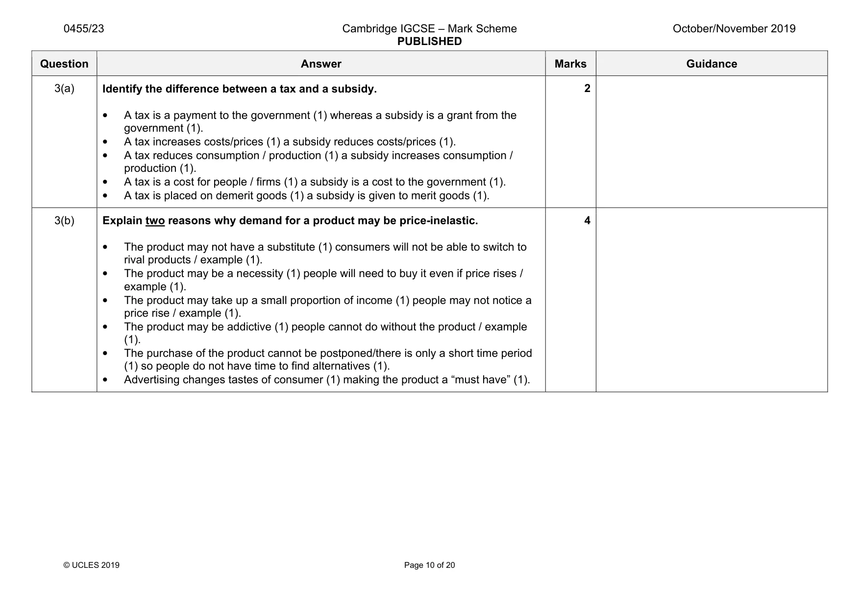 Mark scheme, page 10 of 20