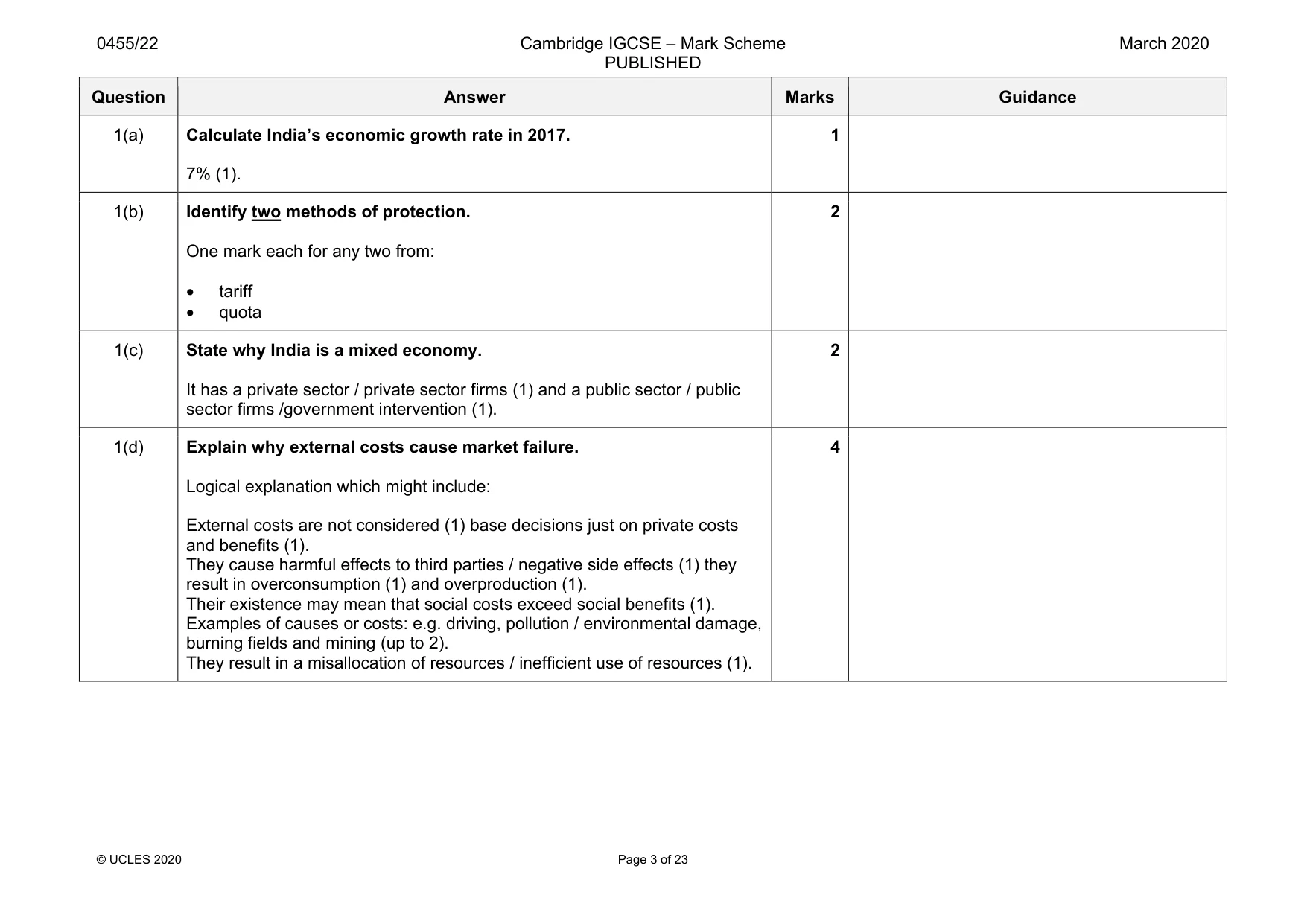 Mark scheme, page 3 of 23