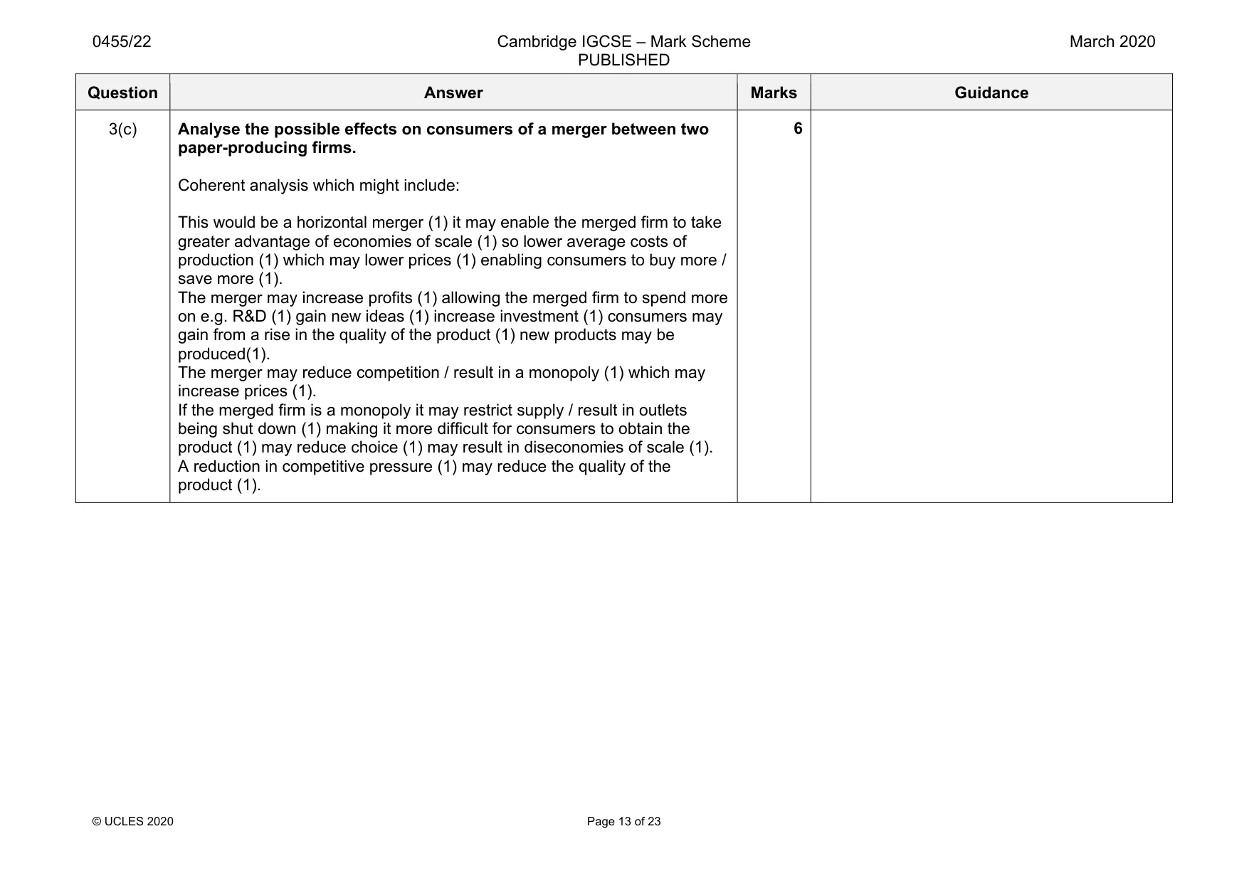 Mark scheme, page 13 of 23