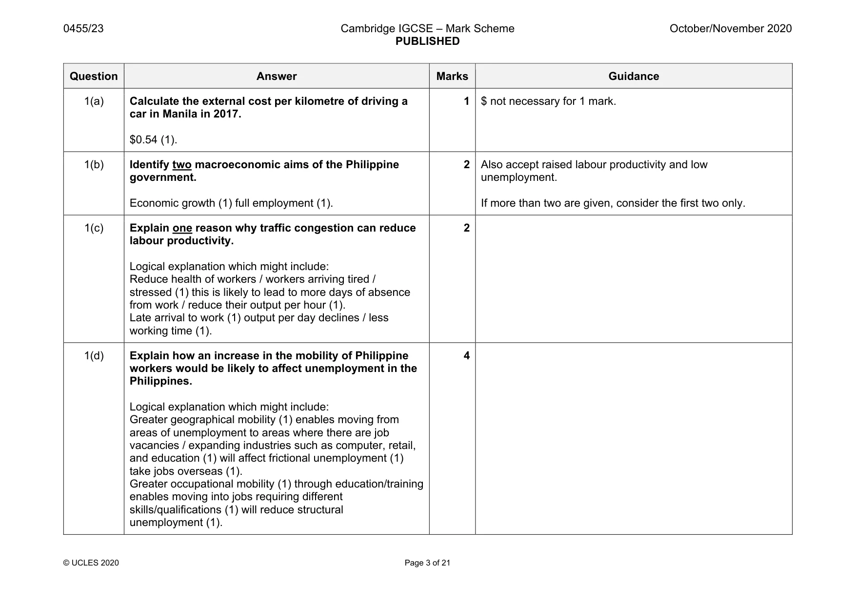 Mark scheme, page 3 of 21