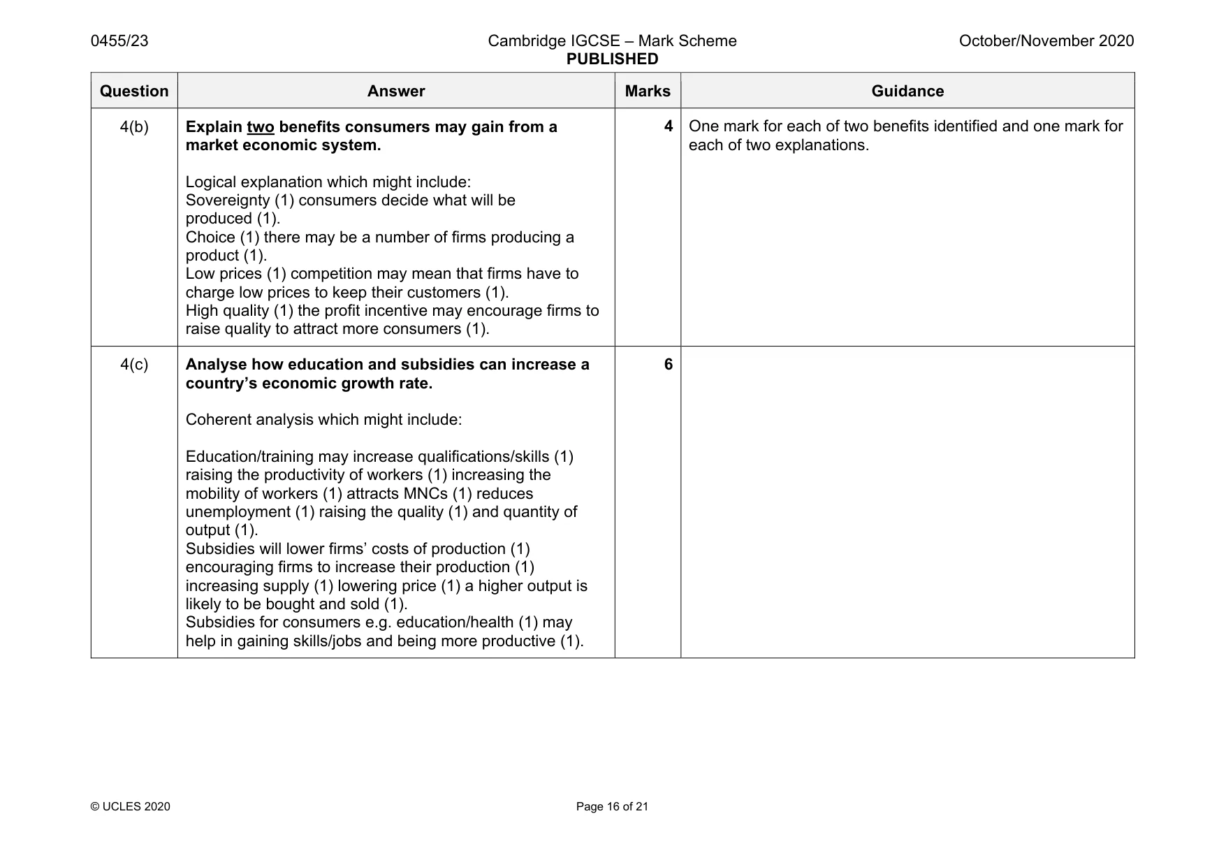 Mark scheme, page 16 of 21