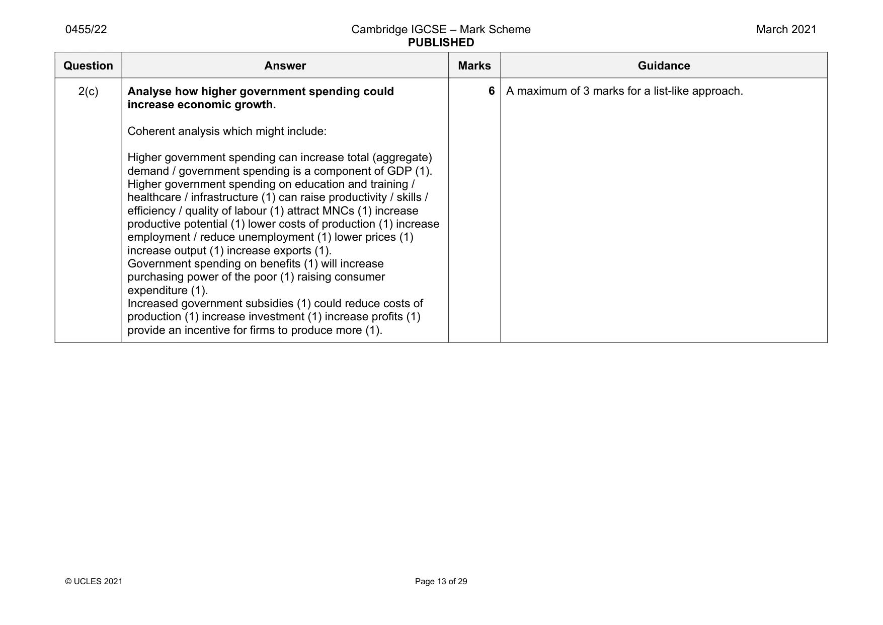 Mark scheme, page 13 of 29