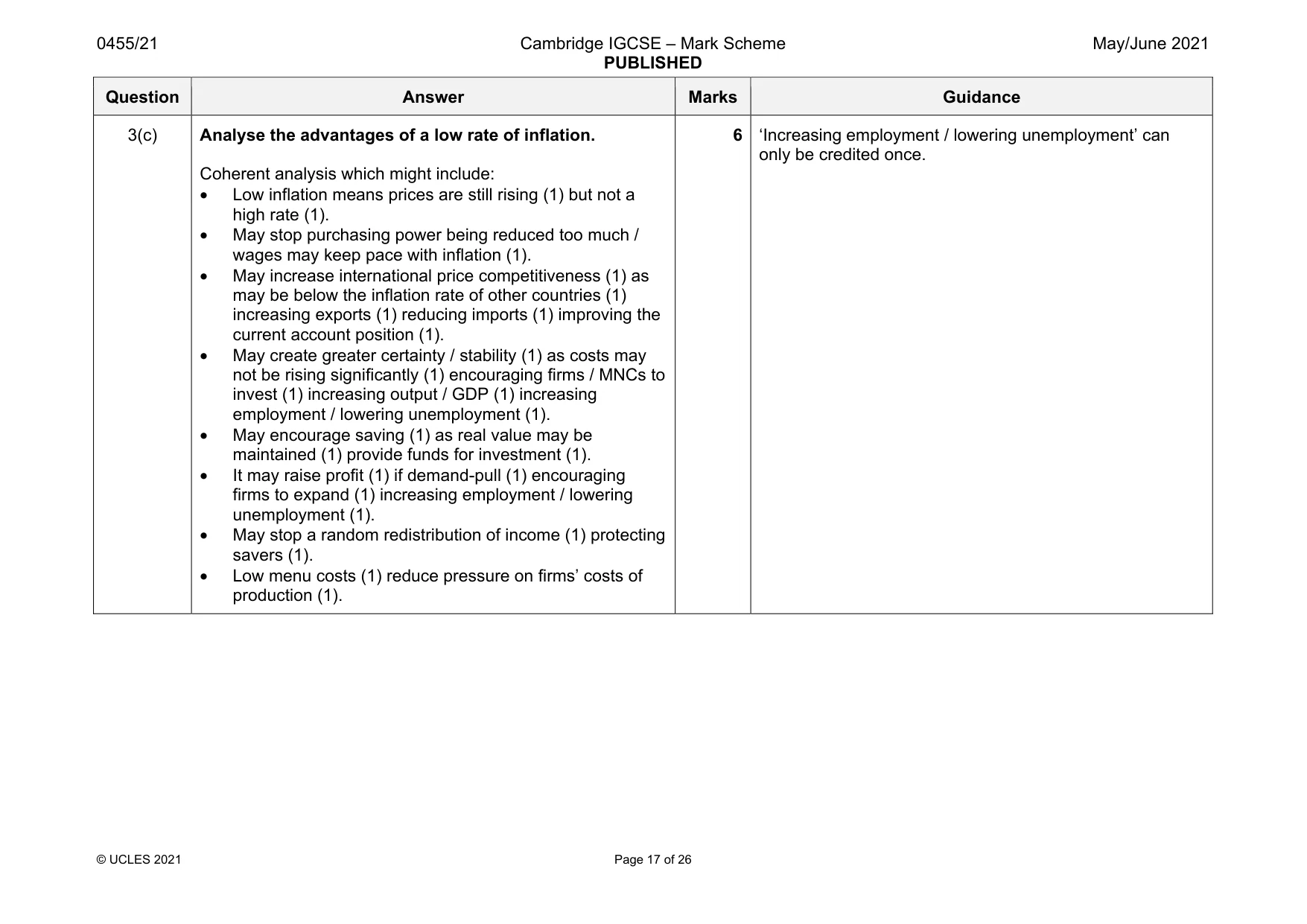 Mark scheme, page 17 of 26