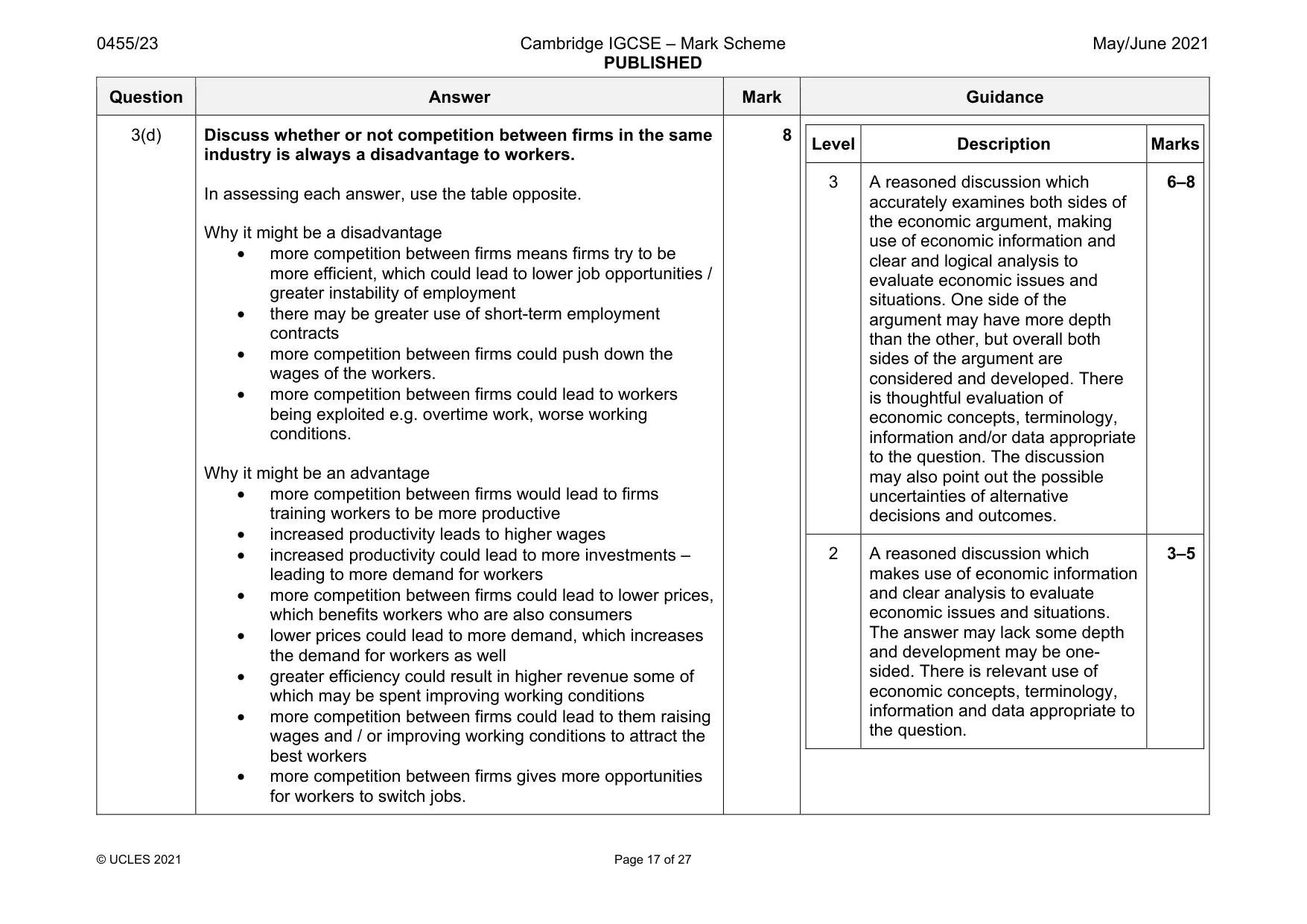 Mark scheme, page 17 of 27