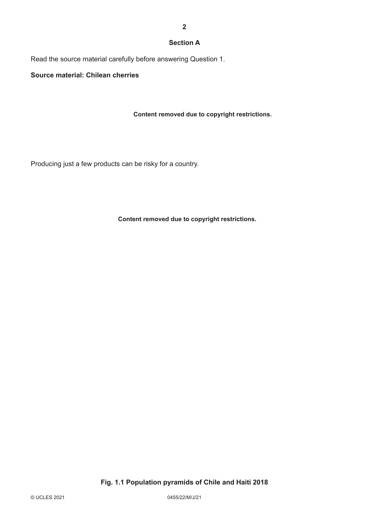 Cambridge IGCSE Economics 0455 2021 May/June Paper 2 · Variant 2 question paper, page 2 of 8