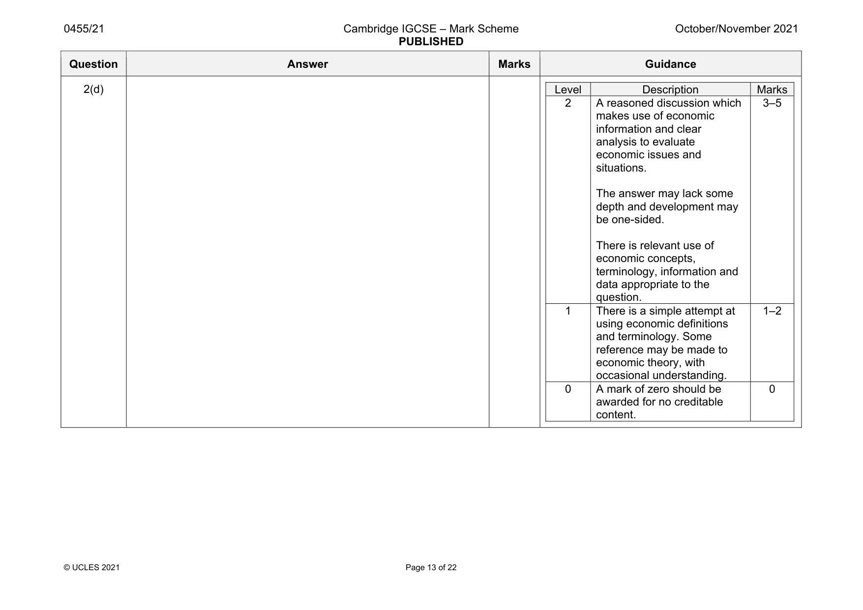 Mark scheme, page 13 of 22