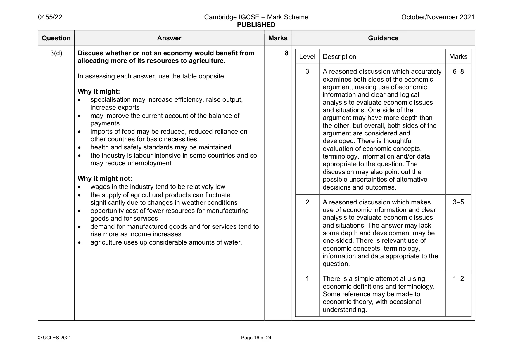 Mark scheme, page 16 of 24