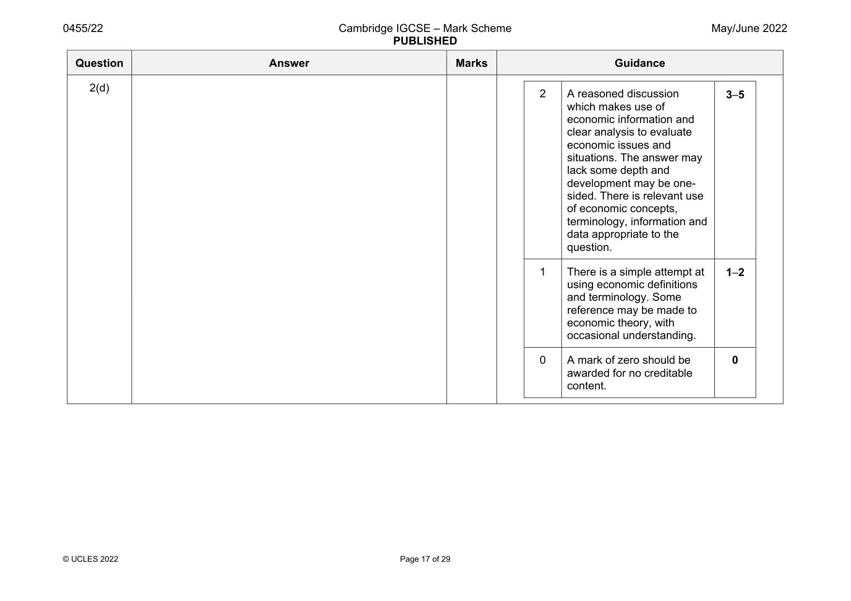 Mark scheme, page 17 of 29