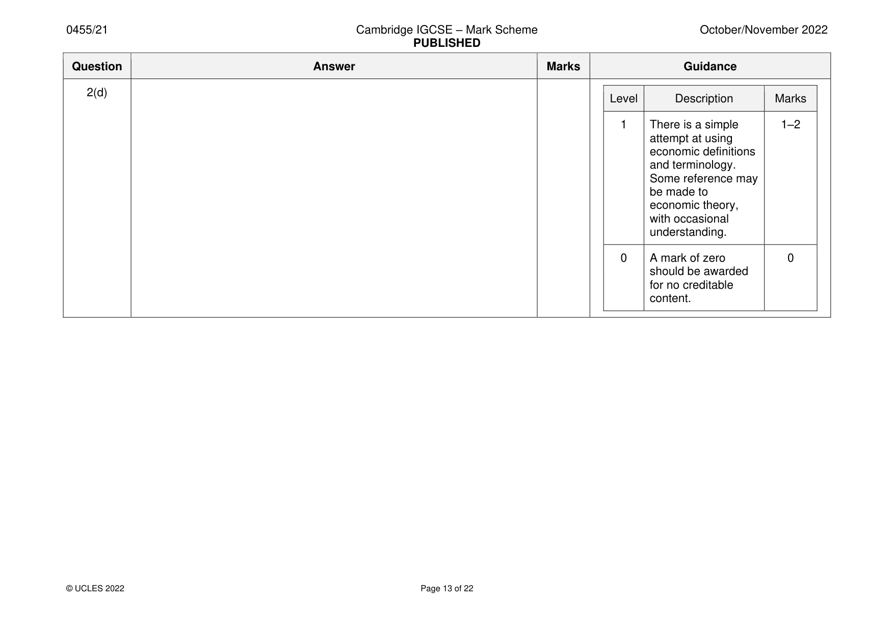 Mark scheme, page 13 of 22