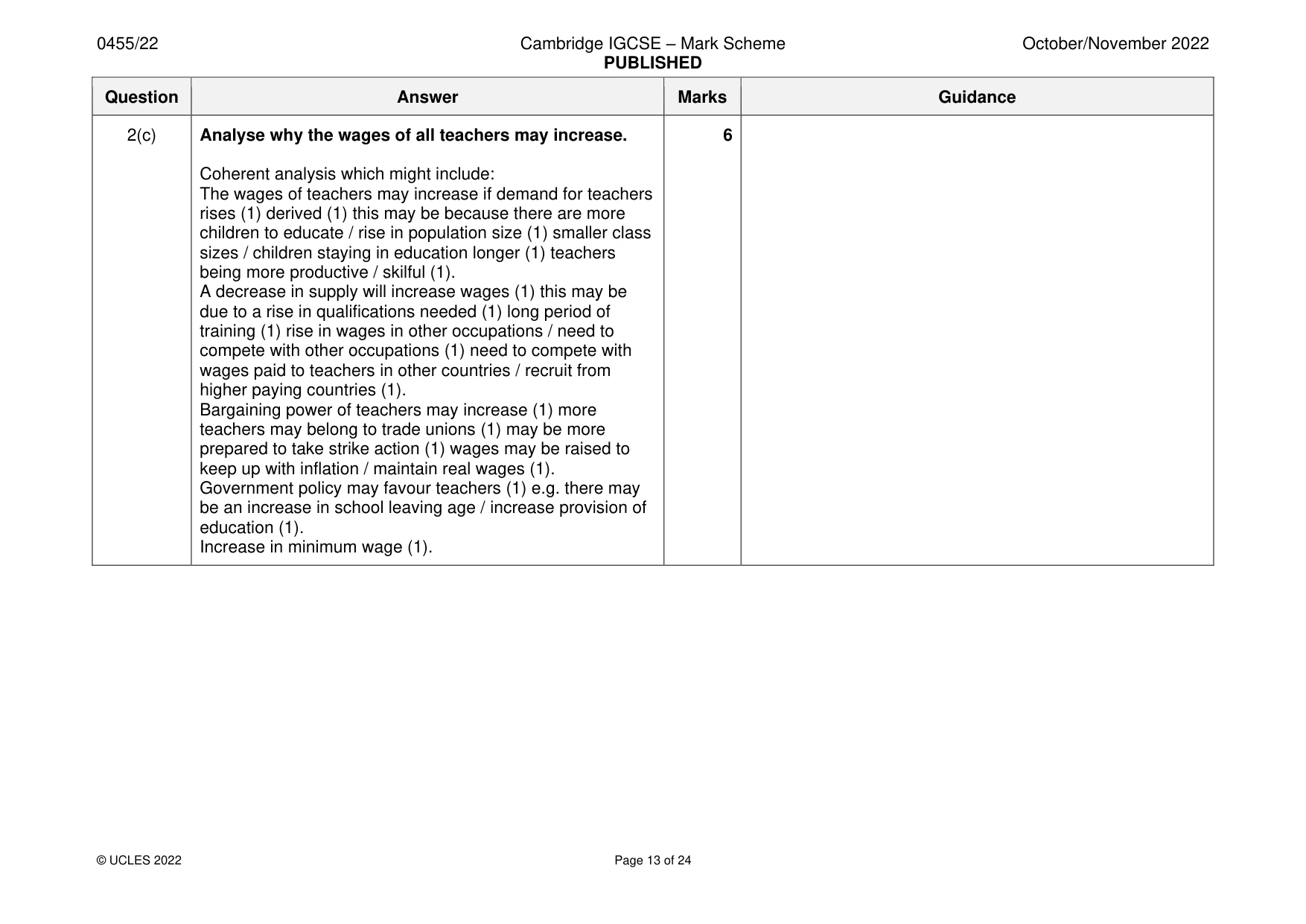 Mark scheme, page 13 of 24