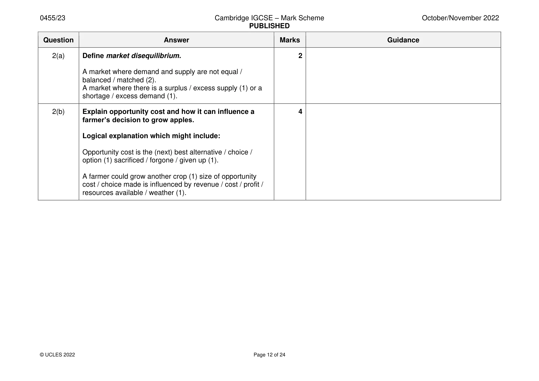 Mark scheme, page 12 of 24