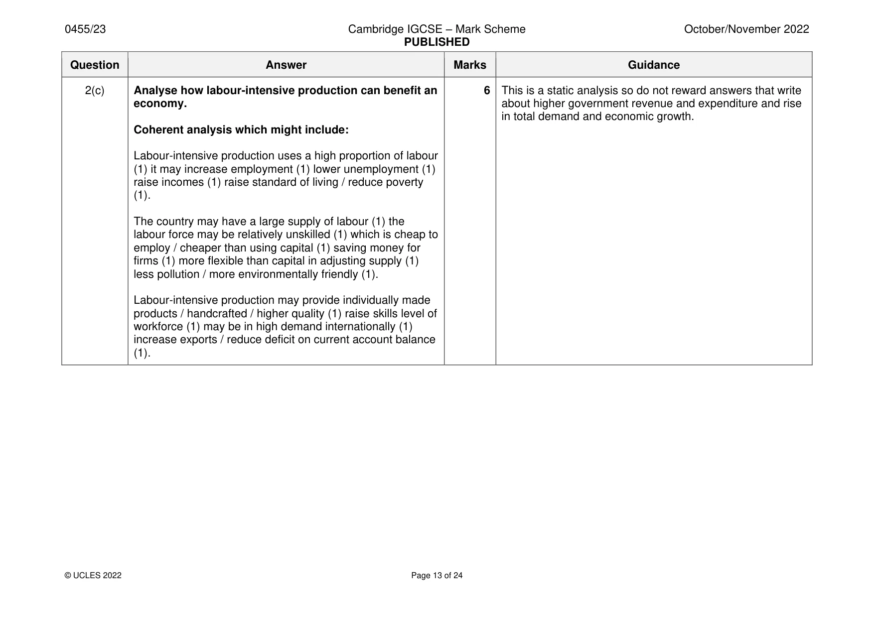 Mark scheme, page 13 of 24