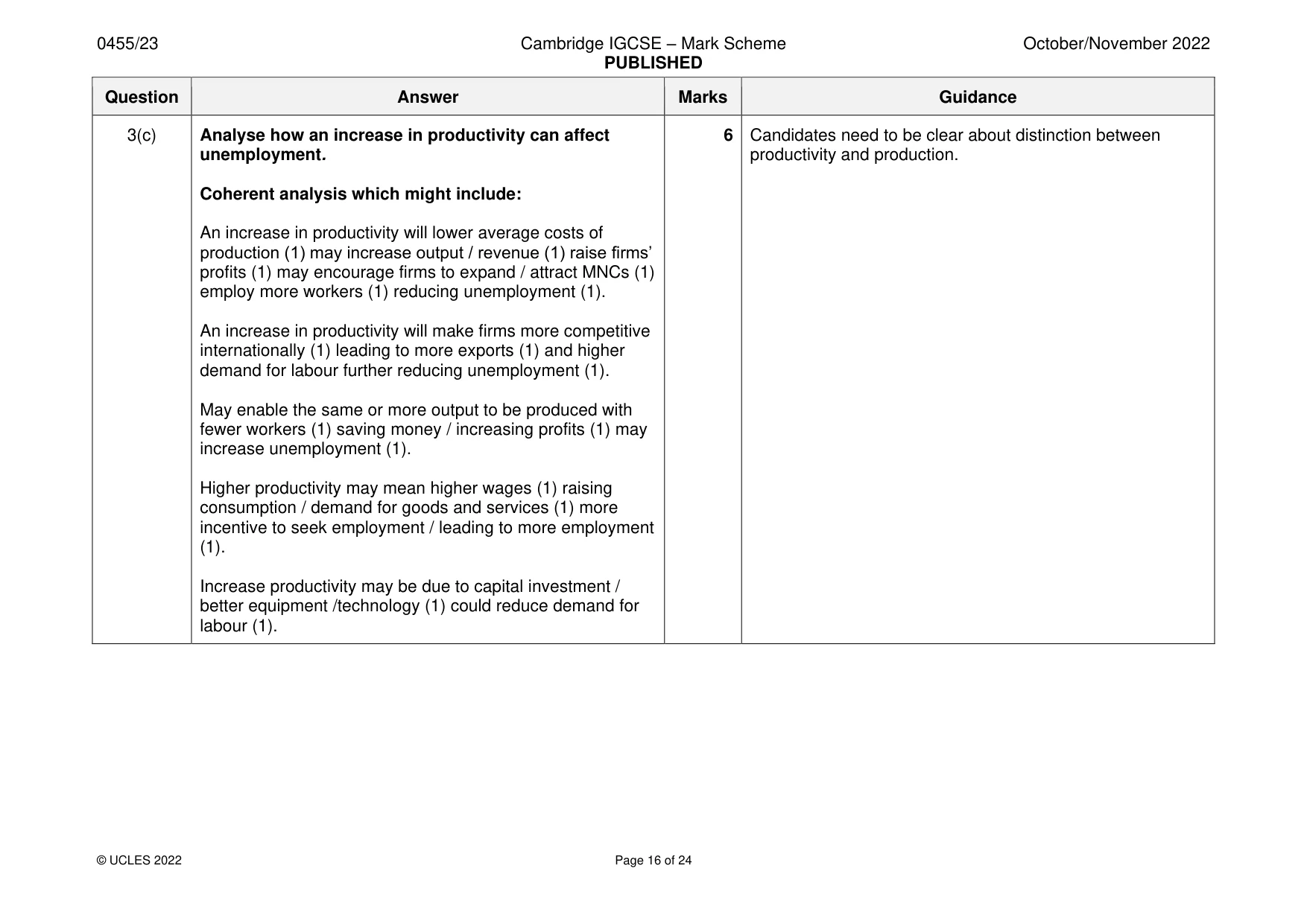 Mark scheme, page 16 of 24