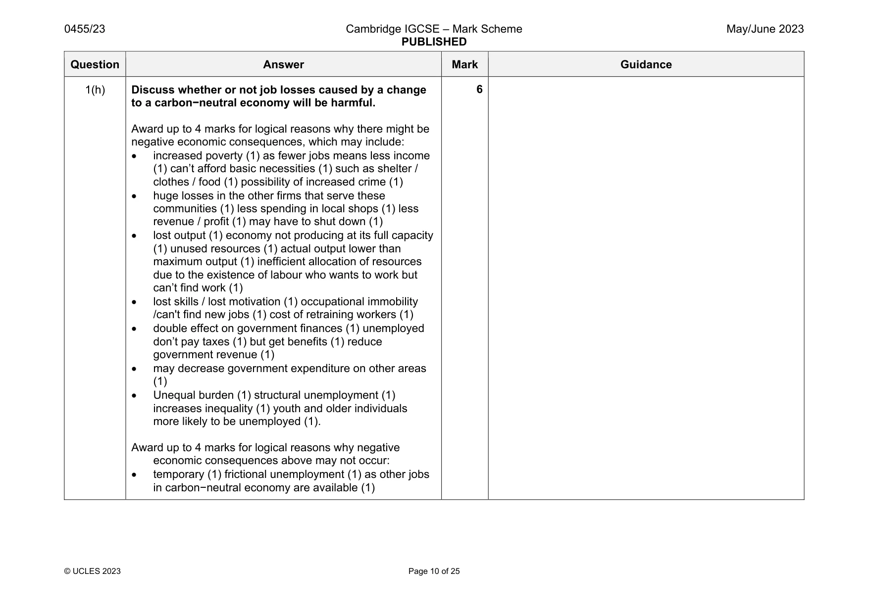 Mark scheme, page 10 of 25