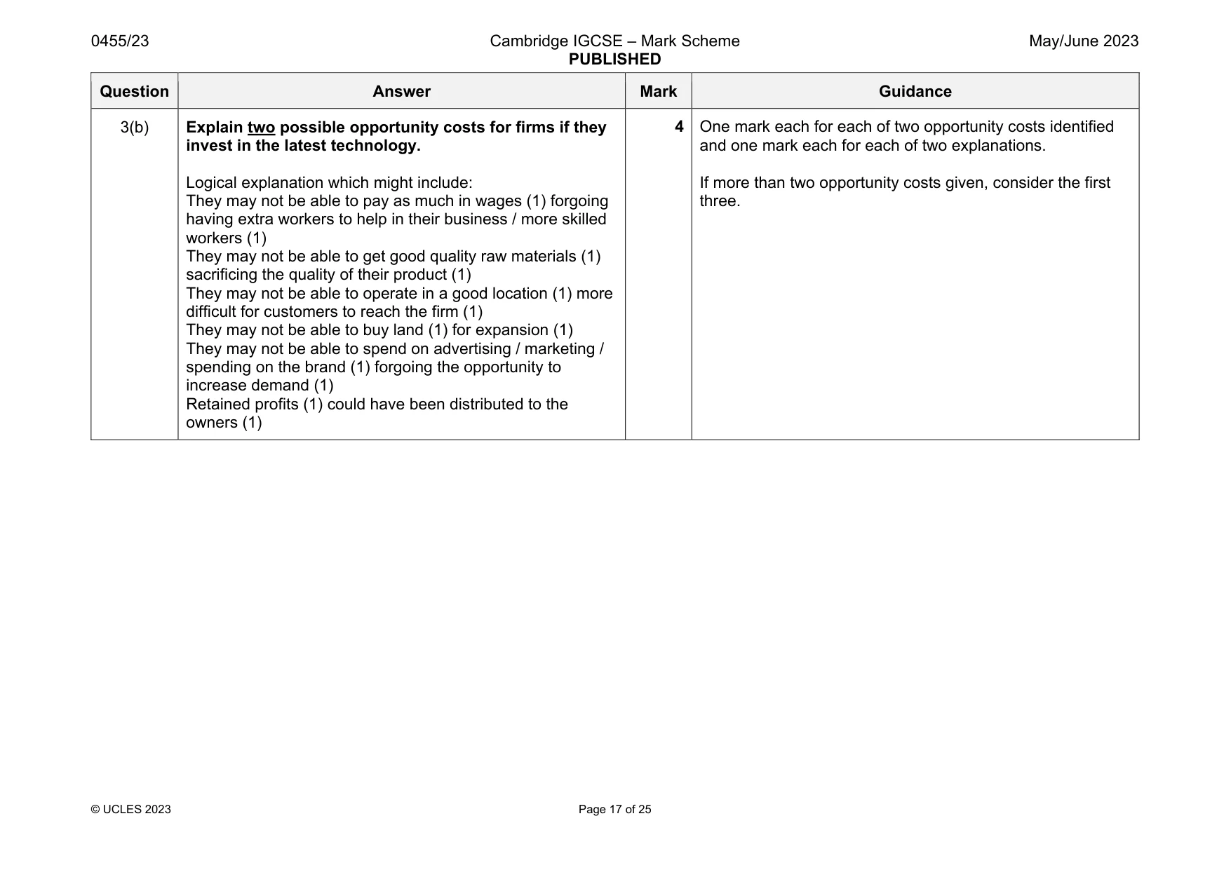 Mark scheme, page 17 of 25