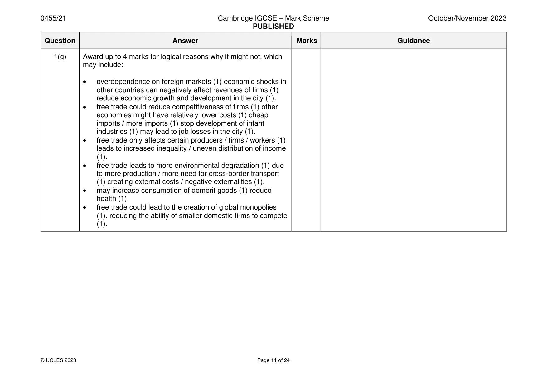 Mark scheme, page 11 of 24