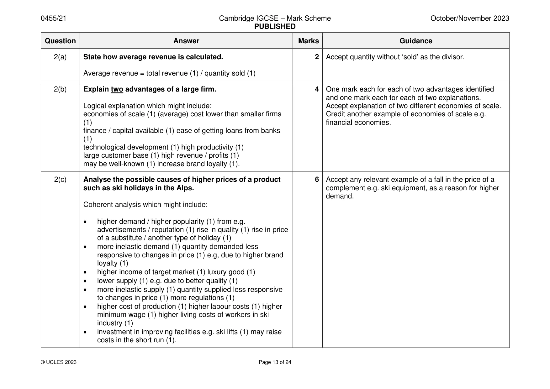 Mark scheme, page 13 of 24